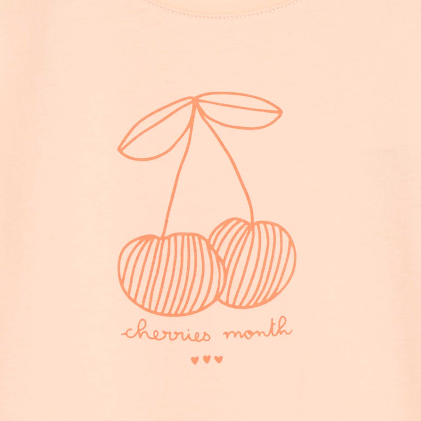 T-shirt imprimé message à manches courtes ORANGE