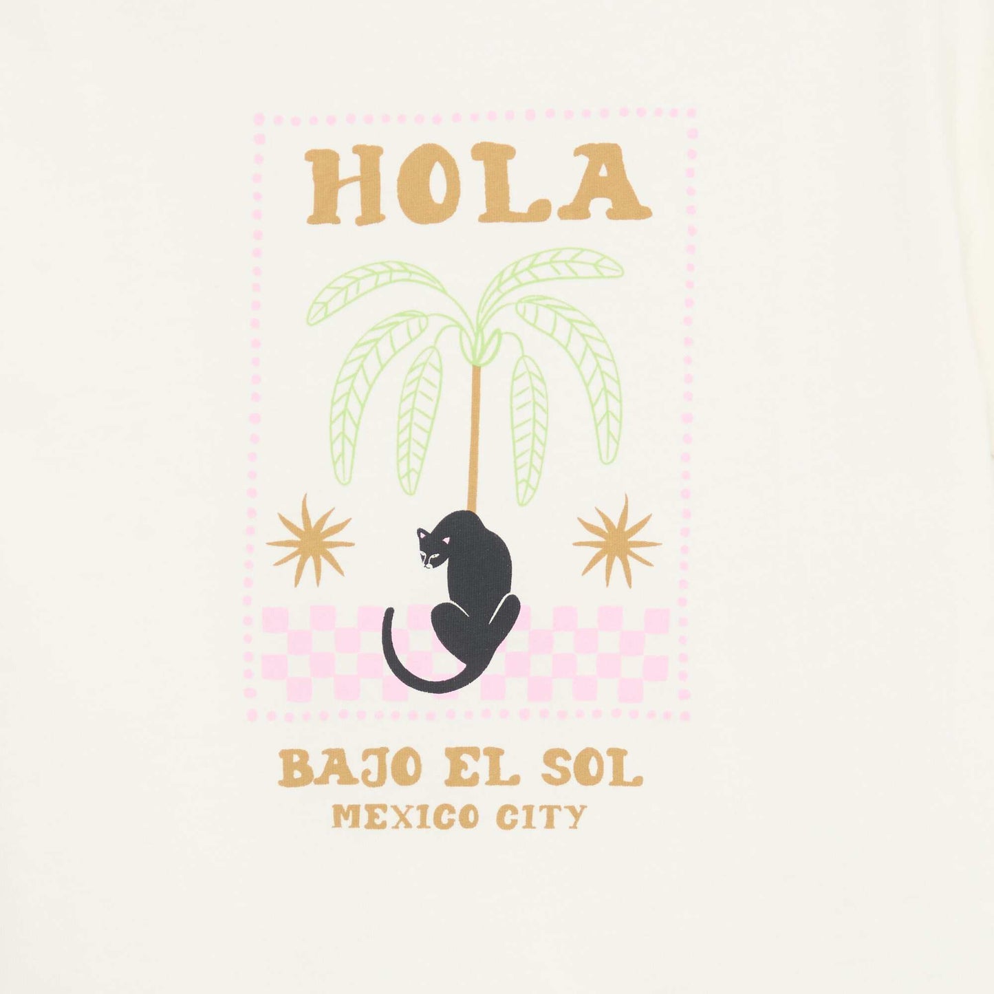 T-shirt imprimé fantaisie BLANC
