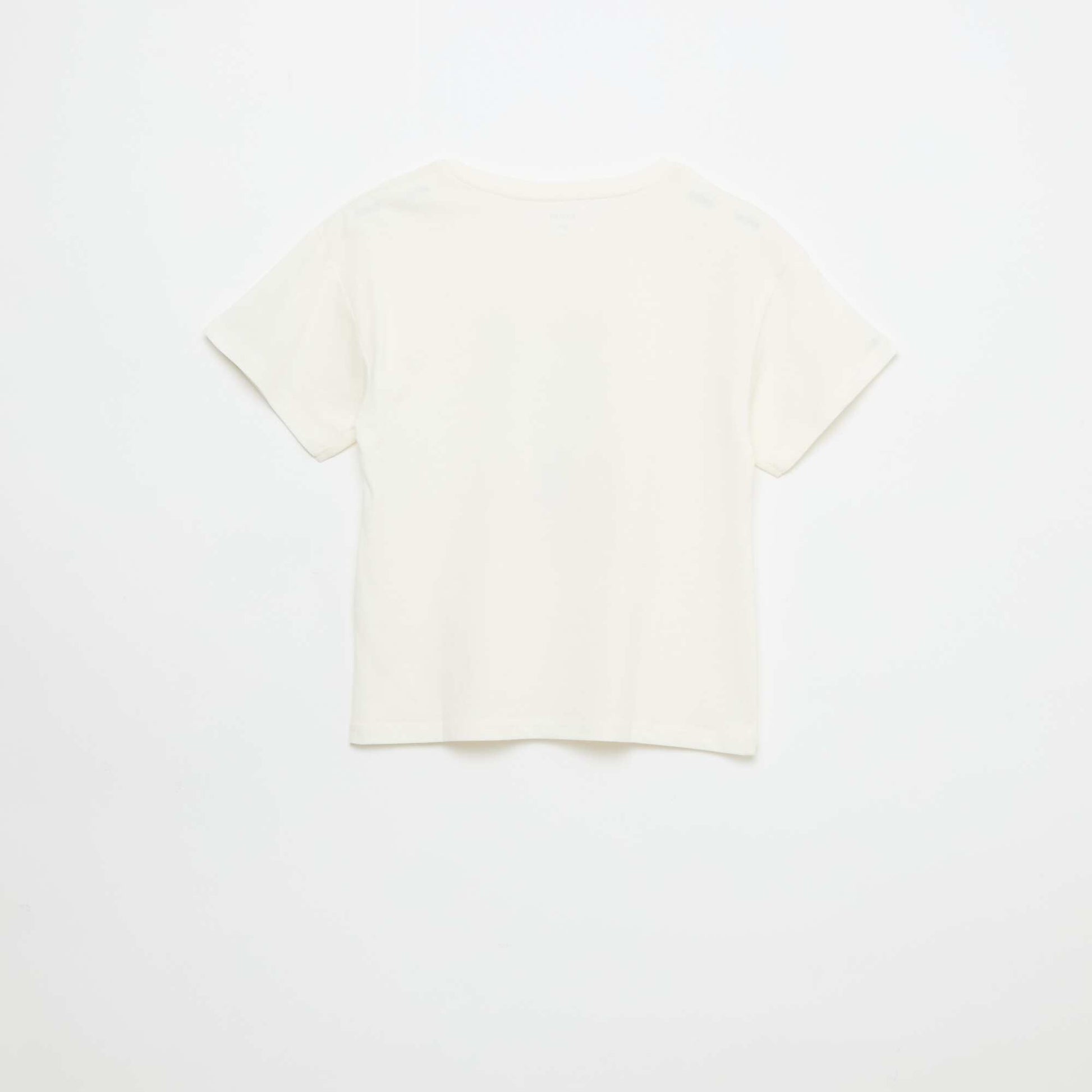 T-shirt imprimé fantaisie BLANC