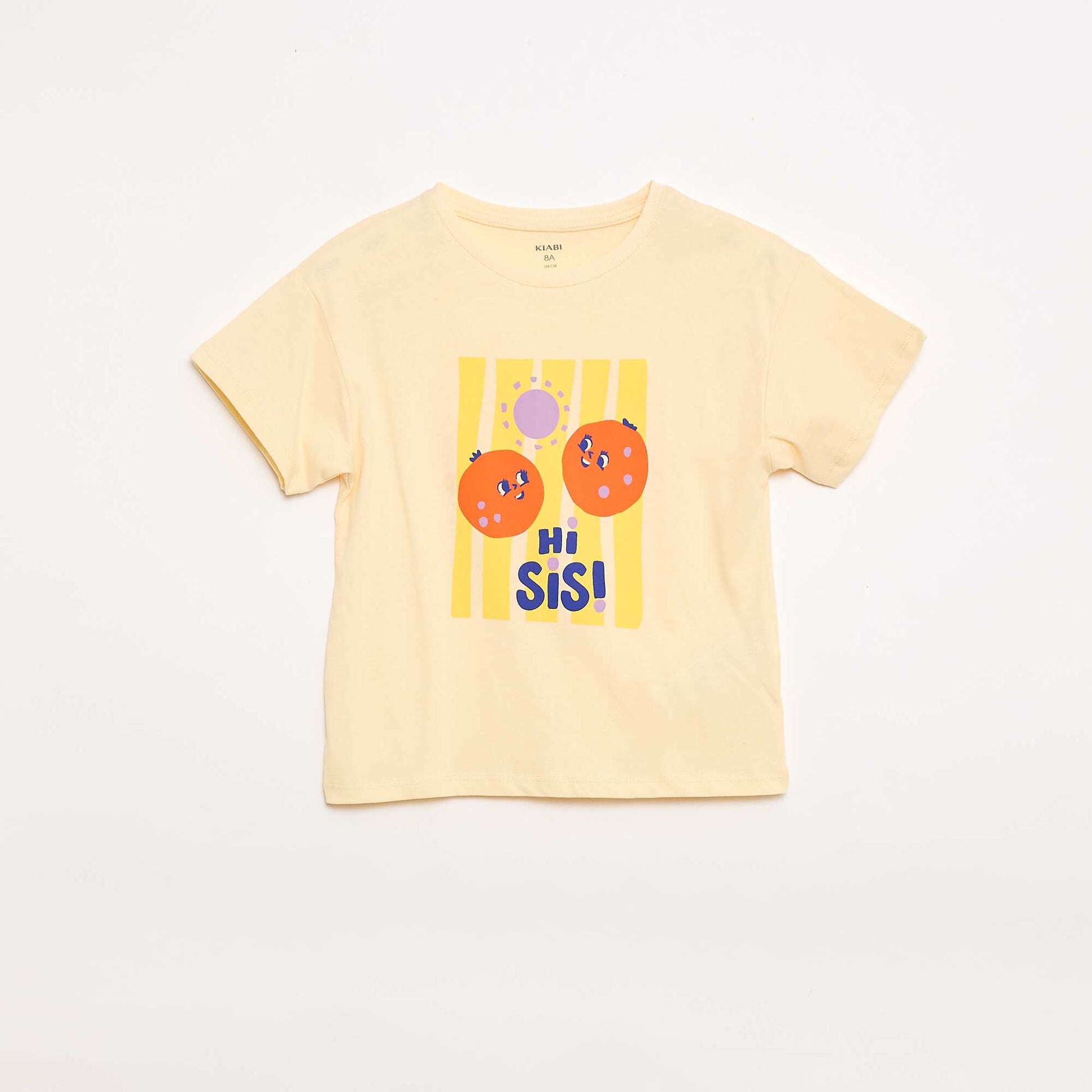 T-shirt imprimé fantaisie JAUNE