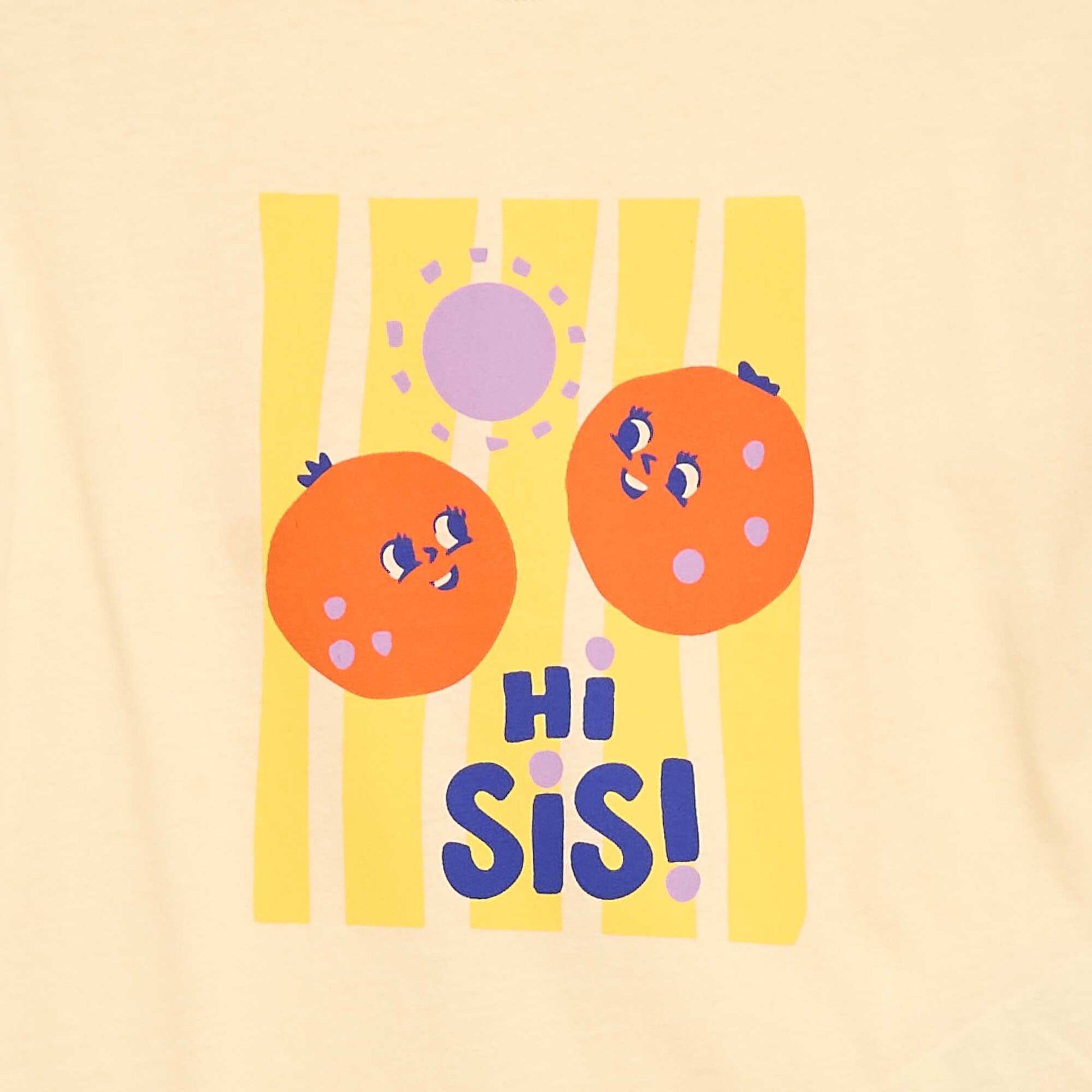 T-shirt imprimé fantaisie JAUNE