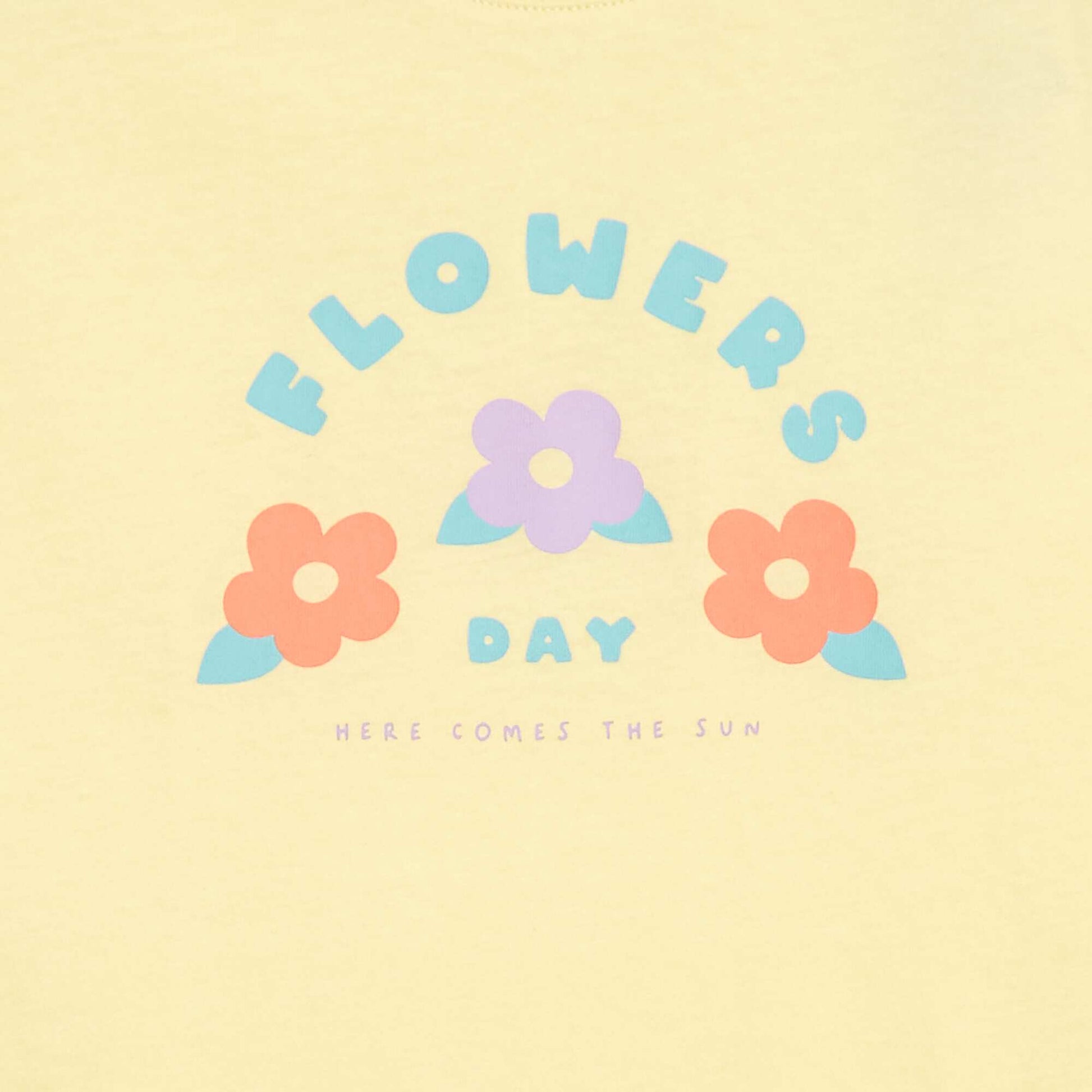 T-shirt imprimé fantaisie JAUNE