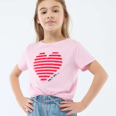 T-shirt à manches courtes avec animation ROSE