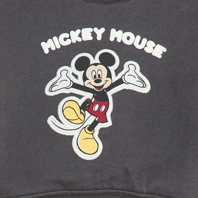 Sweat en molleton imprimé 'Mickey' NOIR
