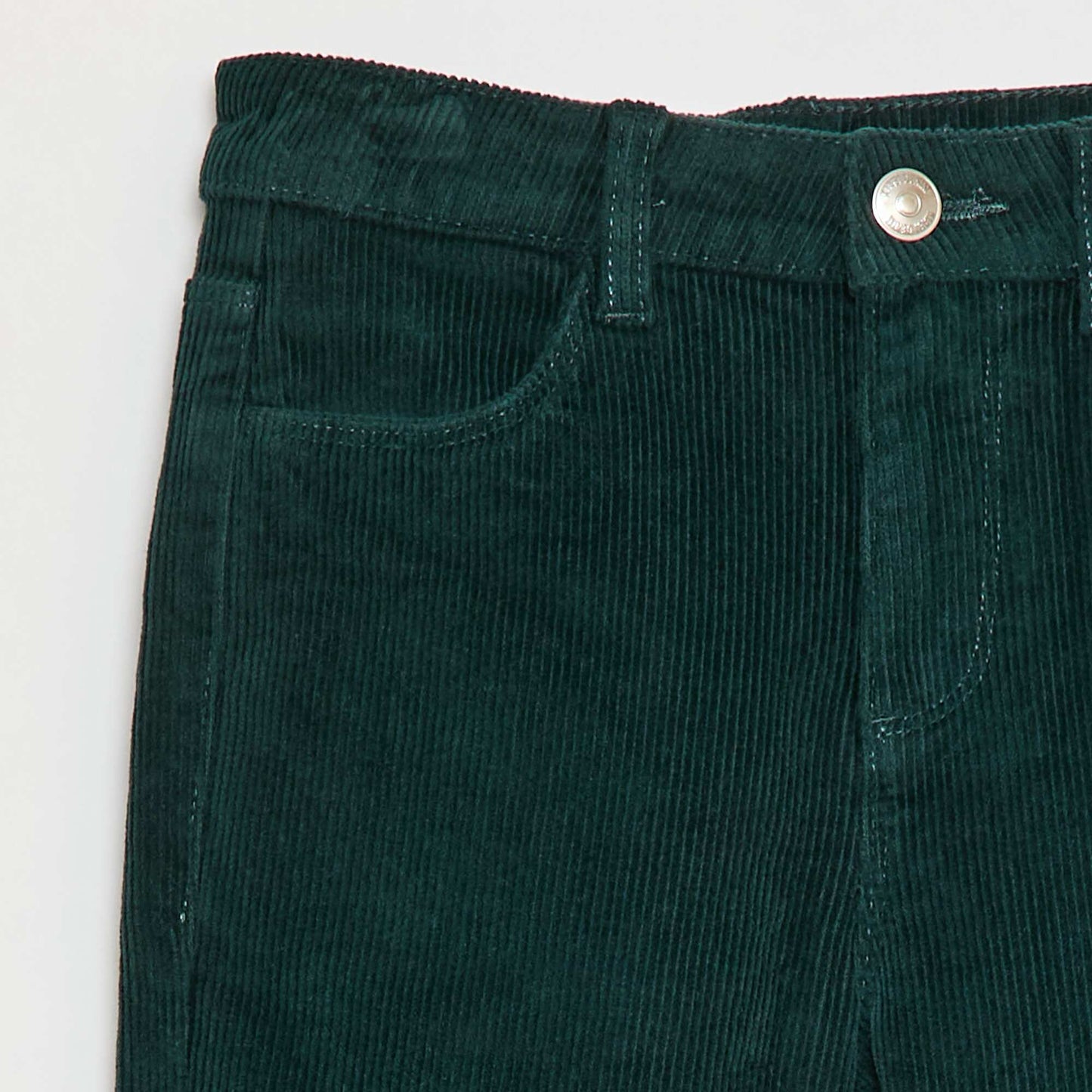 Pantalon en velours coupe flare VERT