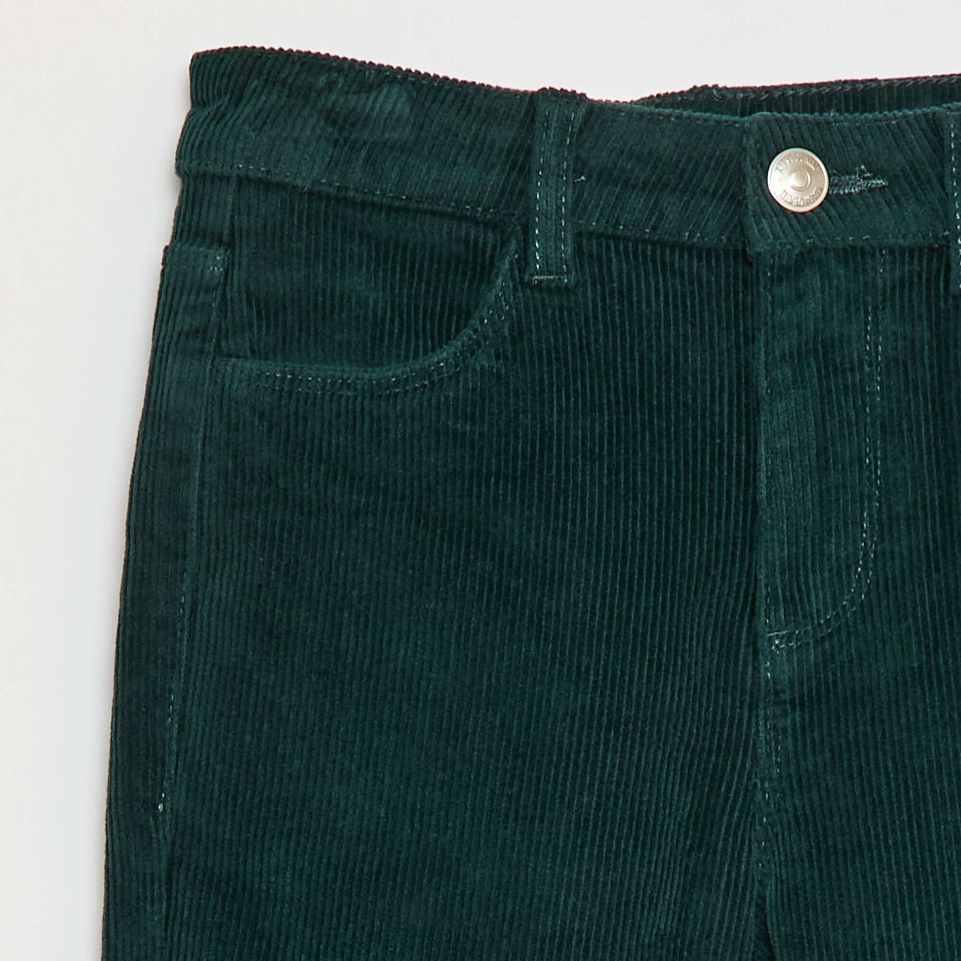 Pantalon en velours coupe flare VERT