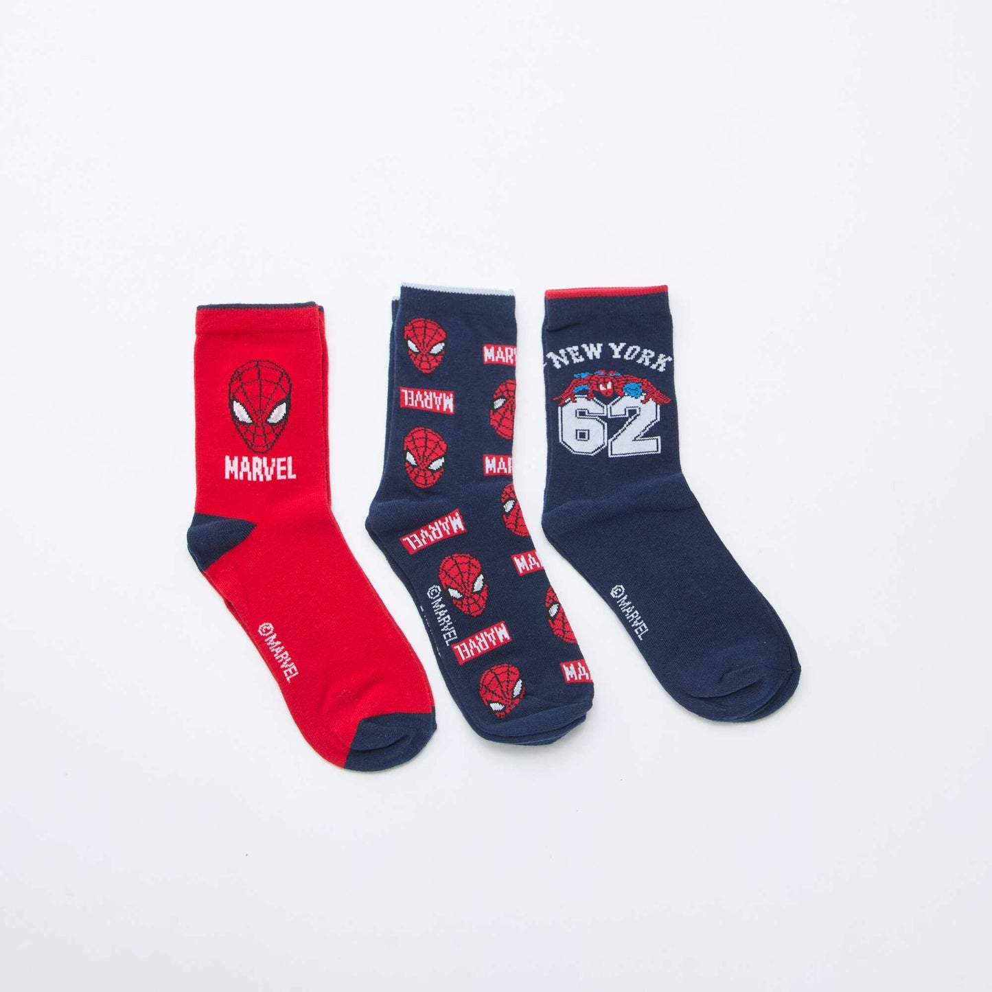 Lot de 3 paires de chaussettes 'Spiderman' BLEU