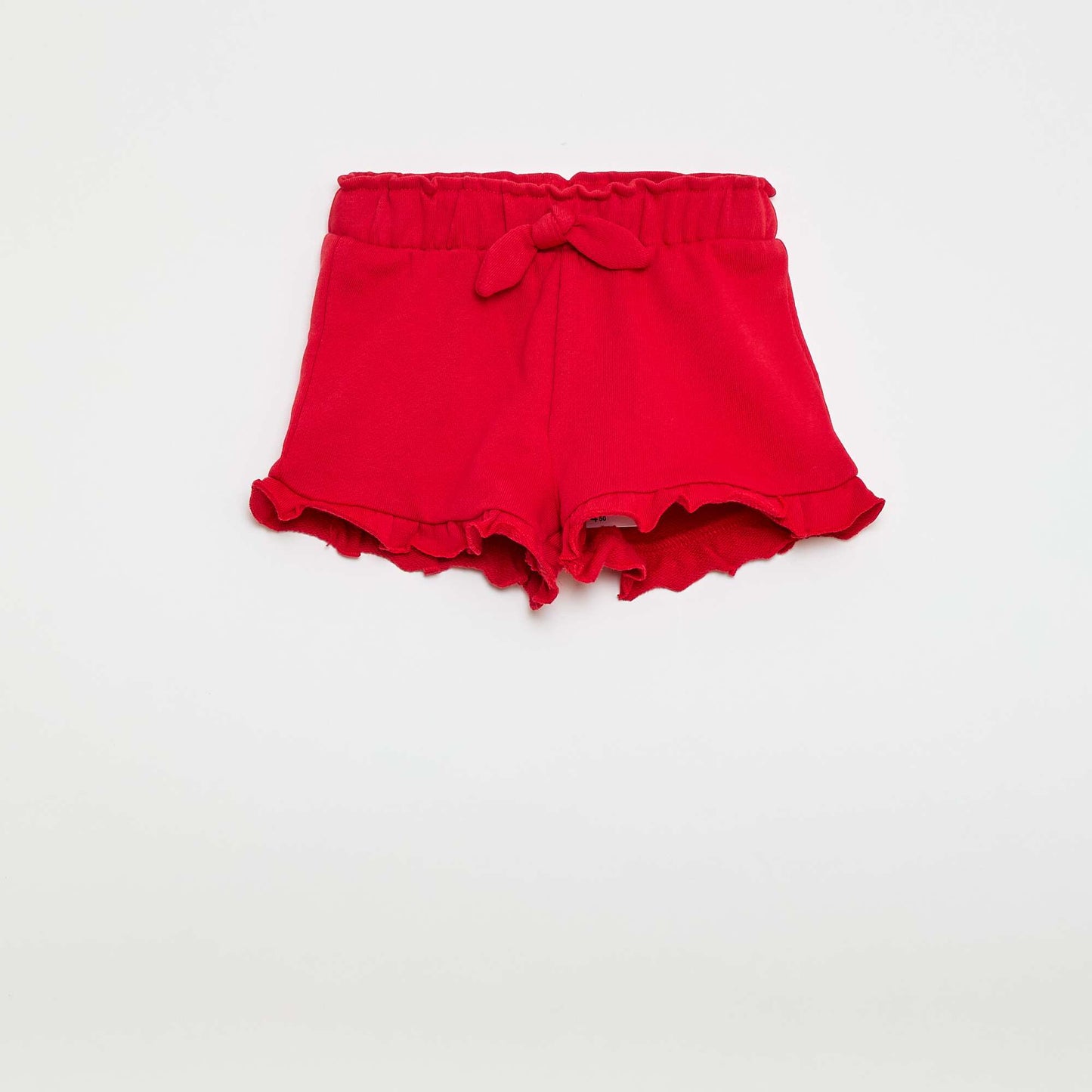 Short ondulé en french terry ROUGE