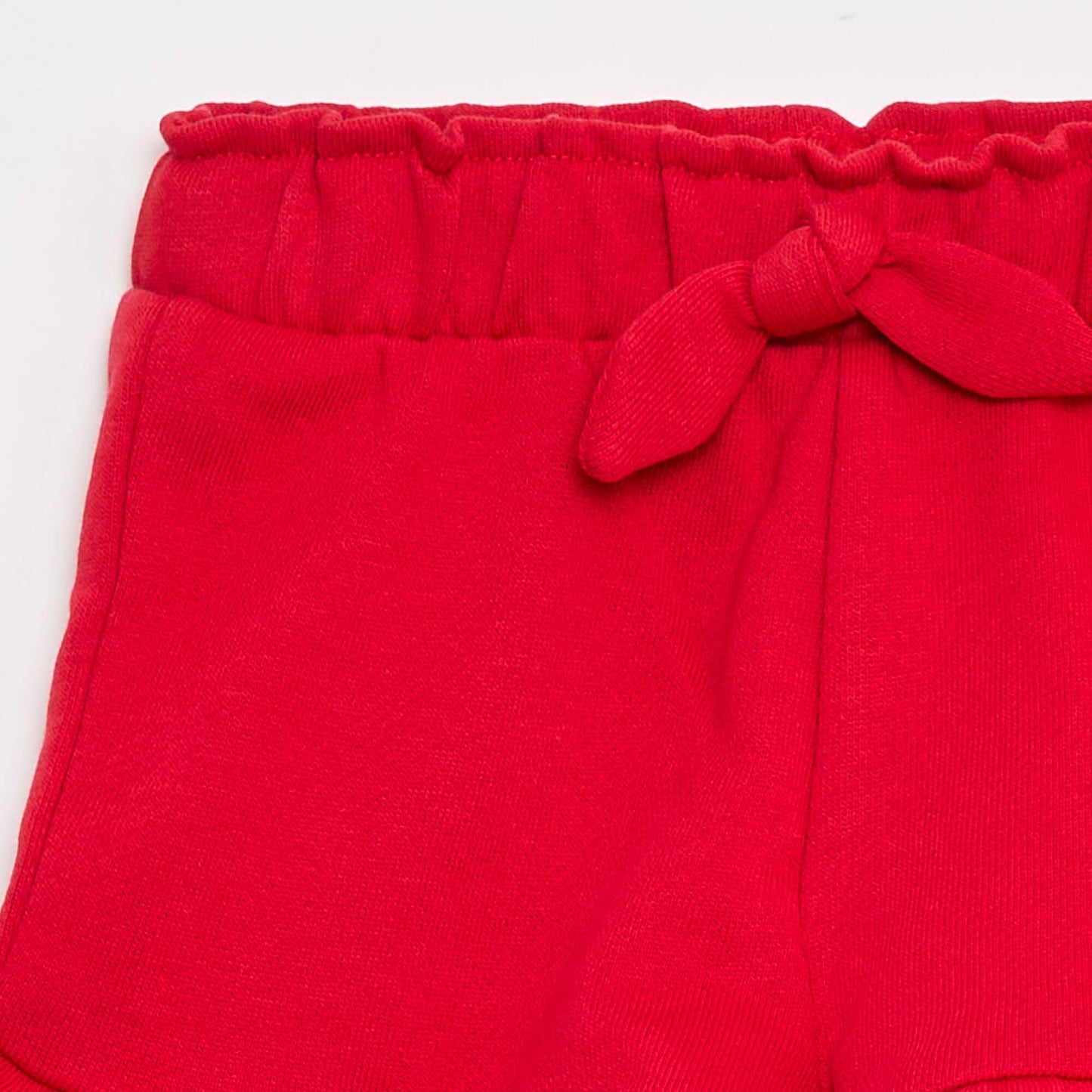 Short ondulé en french terry ROUGE