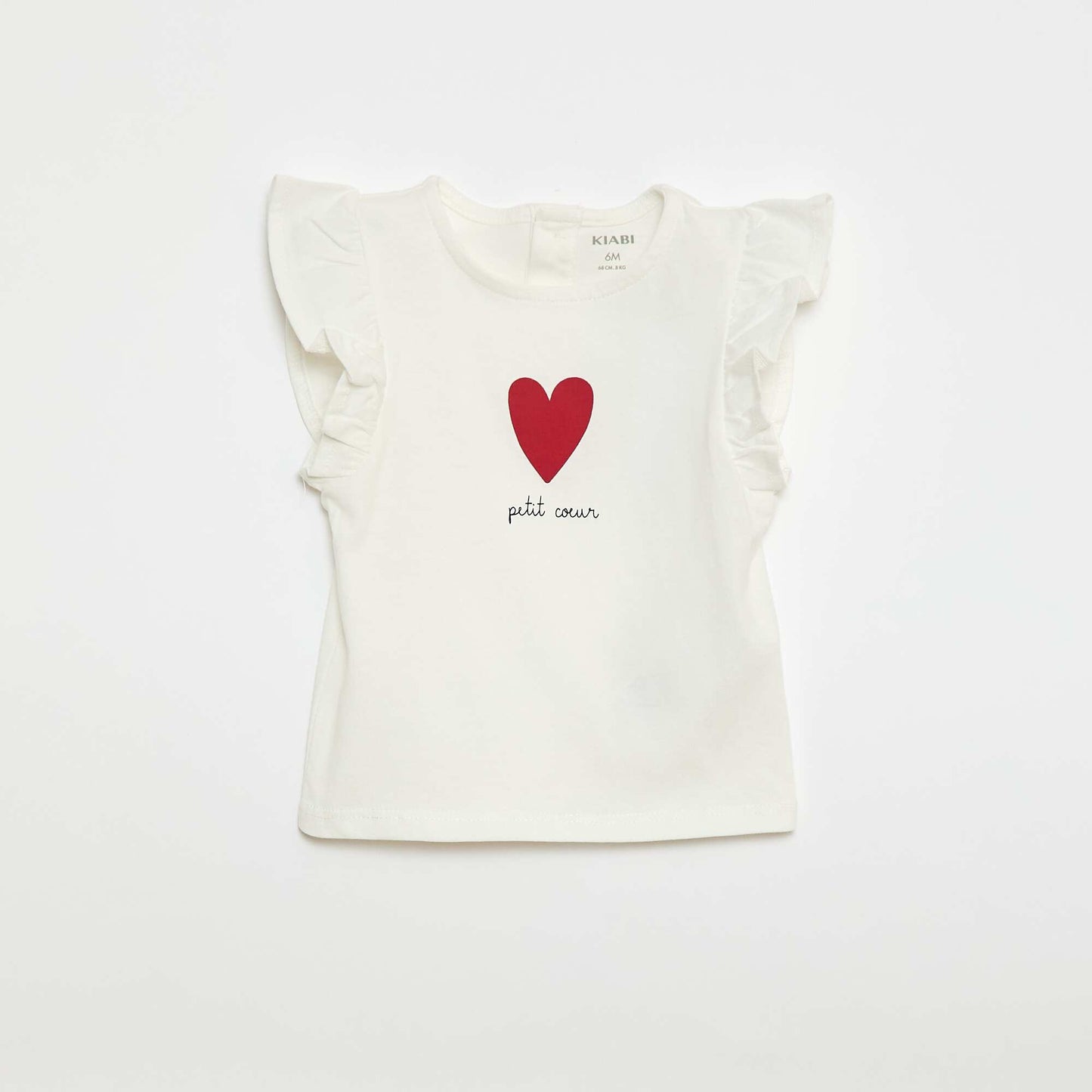Tee-shirt imprimé à message BLANC
