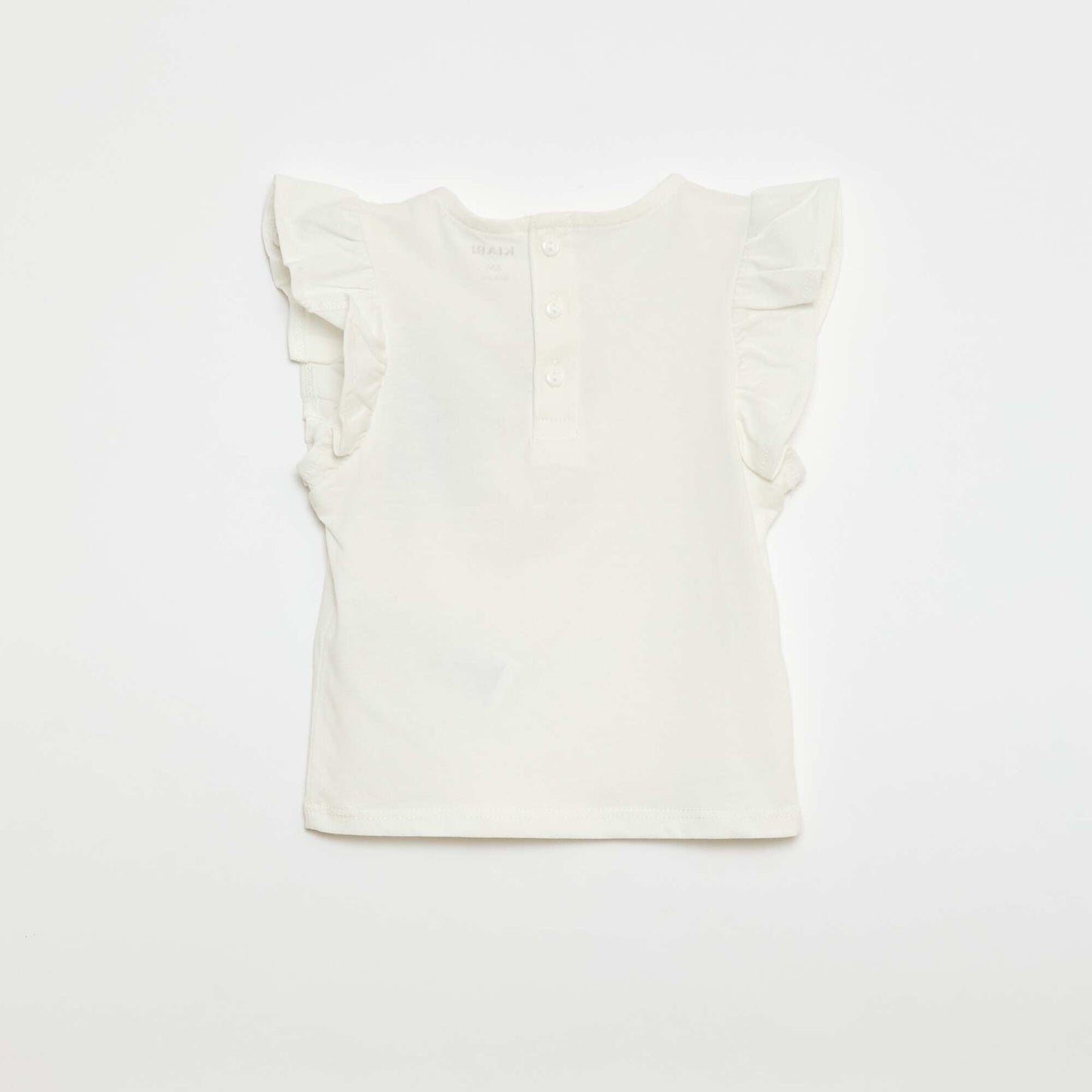 Tee-shirt imprimé à message BLANC