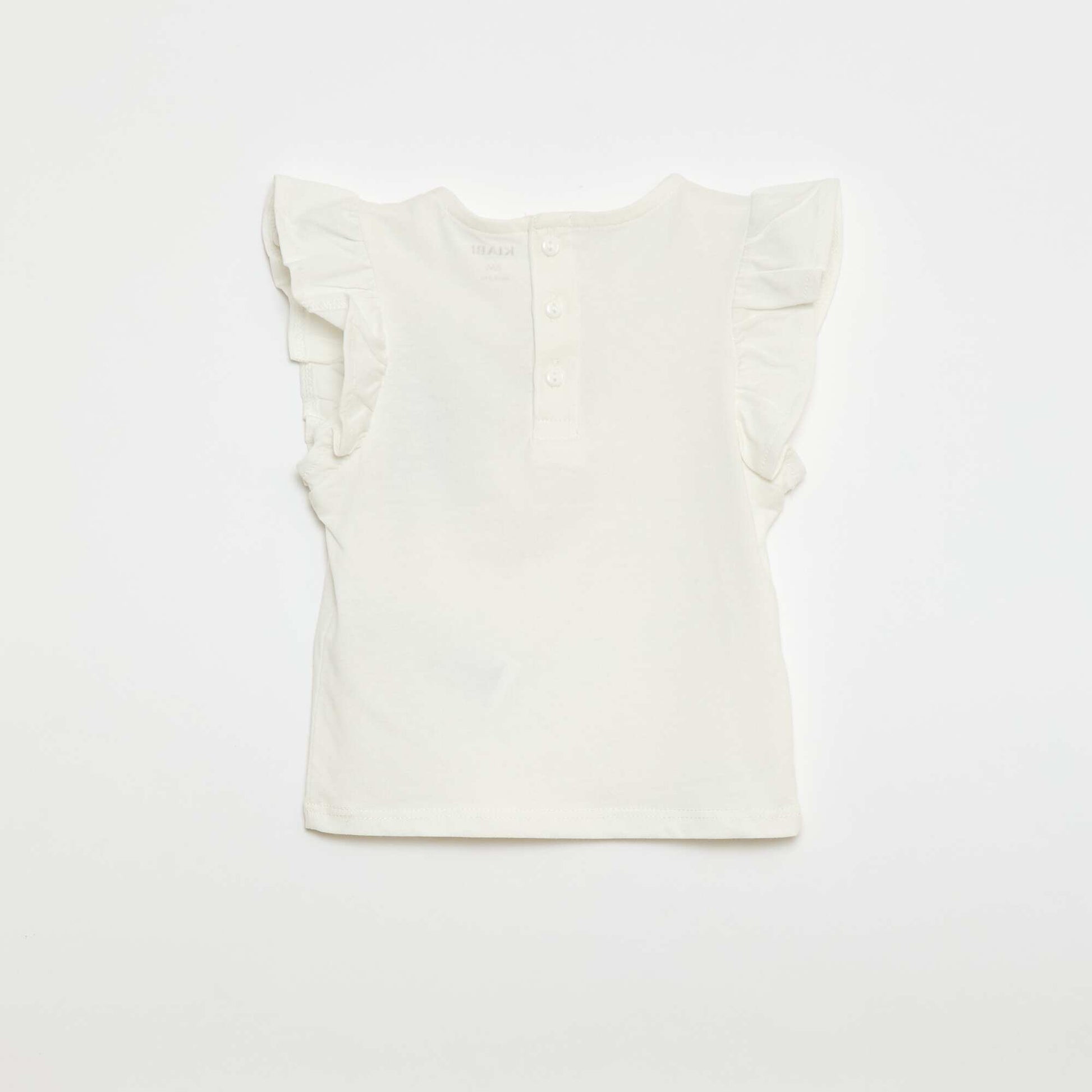 Tee-shirt imprimé à message BLANC
