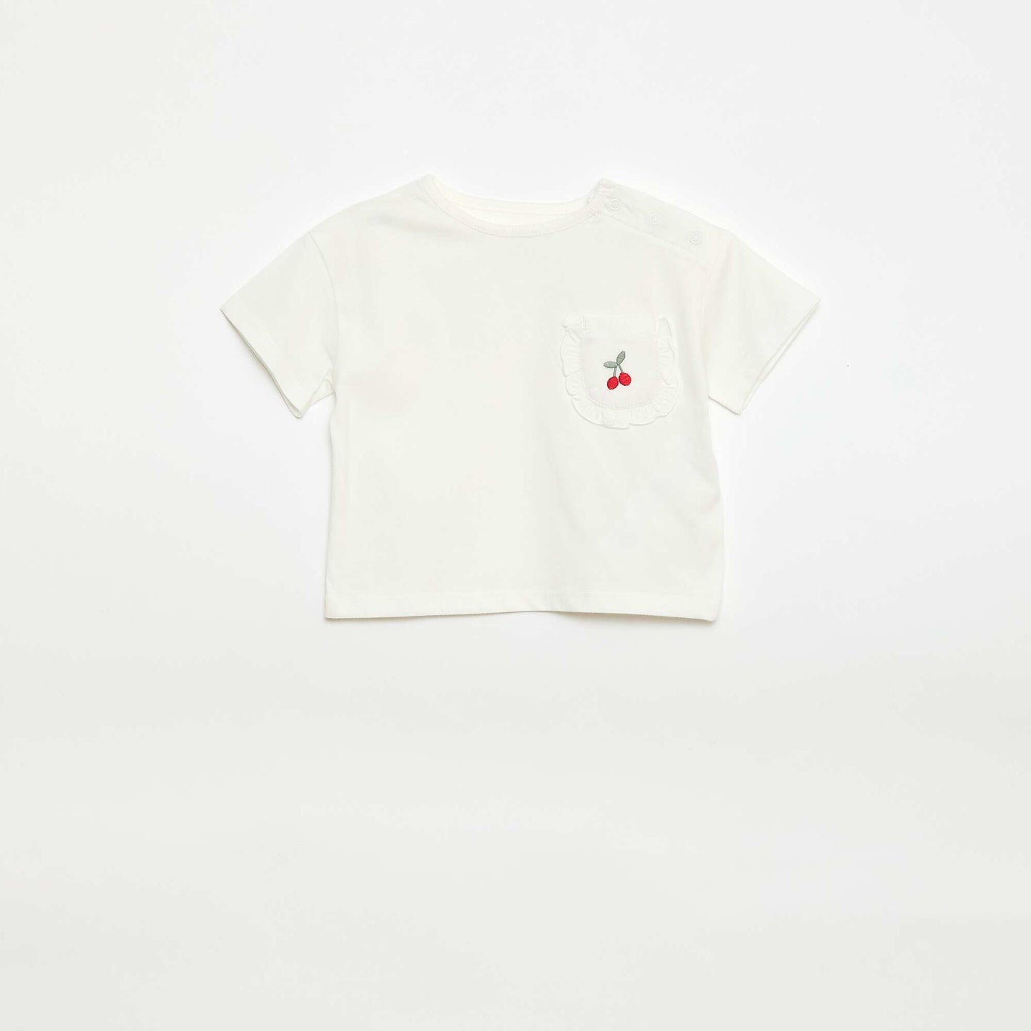 T-shirt avec poche fantaisie BLANC