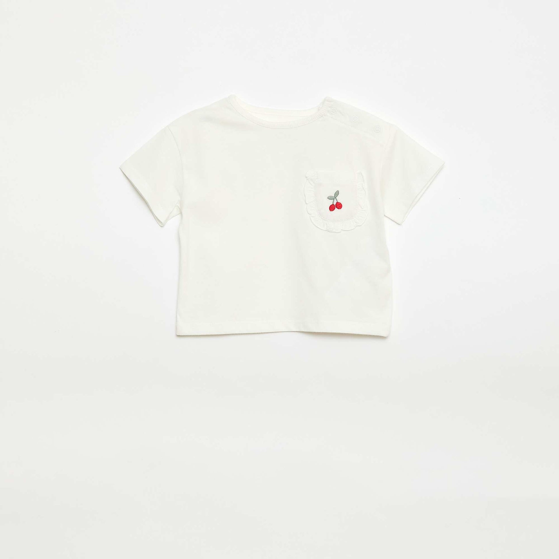 T-shirt avec poche fantaisie BLANC