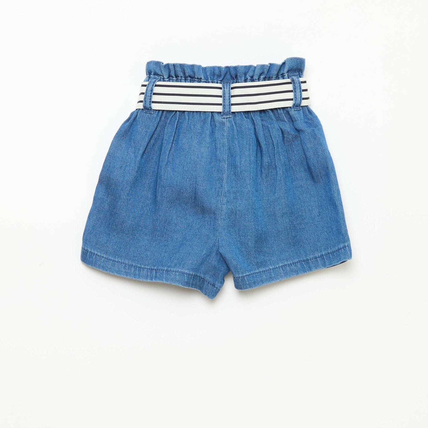 Short en tencel + ceinture nouée DENIM FONCé