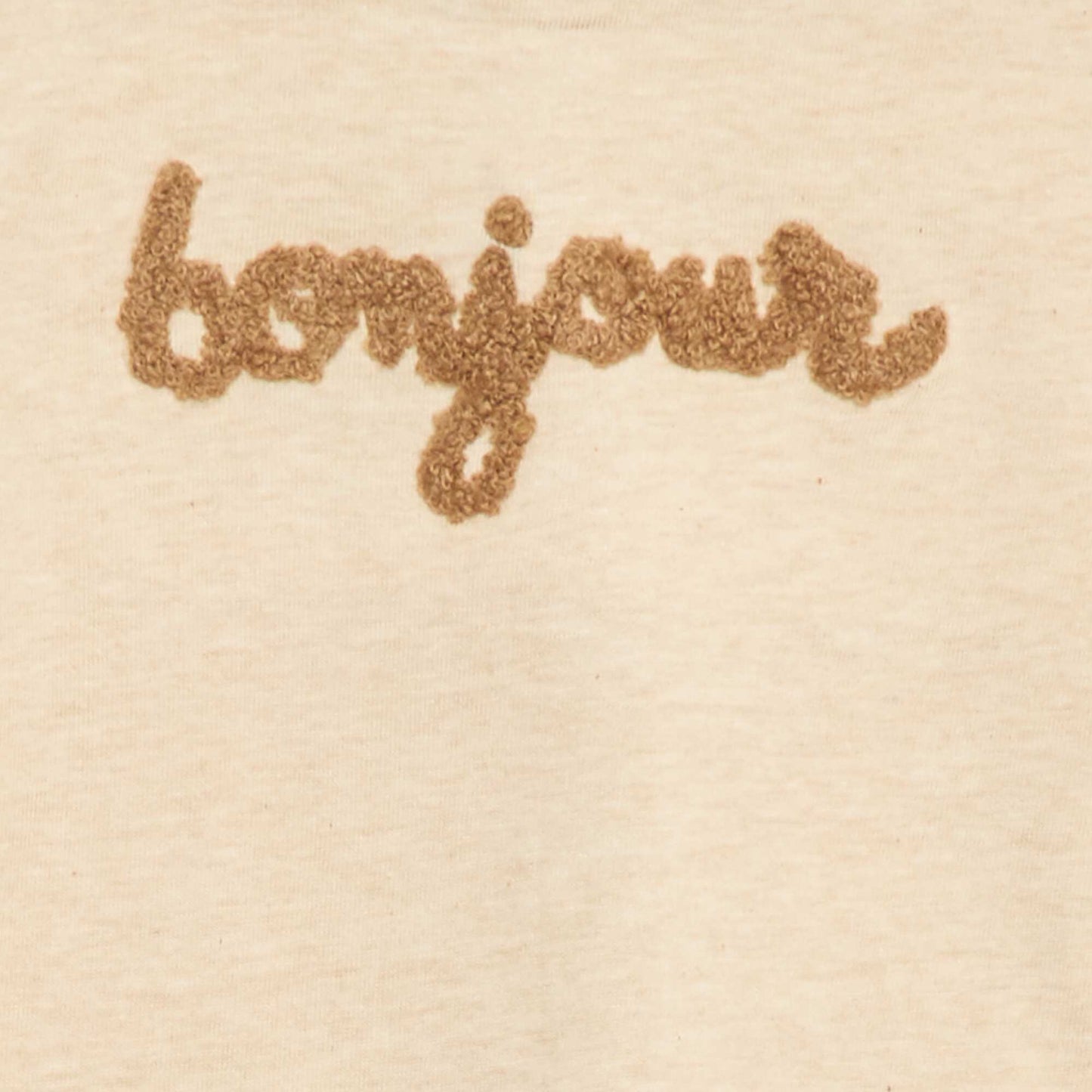 T-shirt animé maille bouclette BEIGE