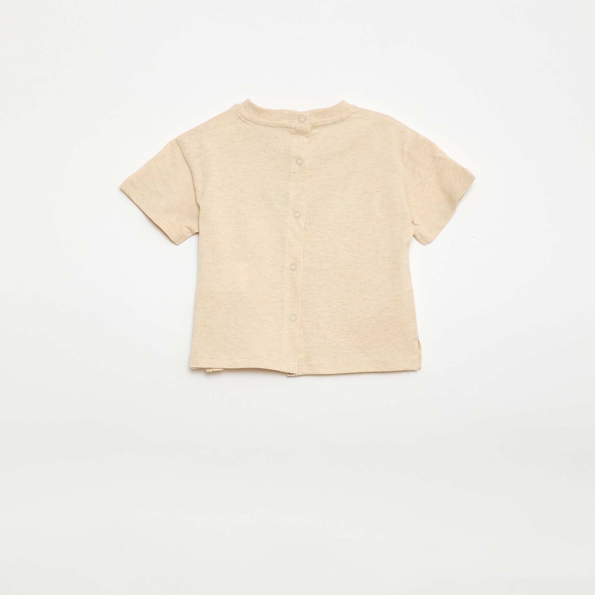 T-shirt animé maille bouclette BEIGE