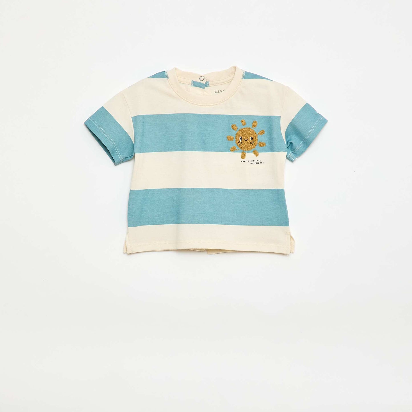 T-shirt animé maille bouclette BLEU