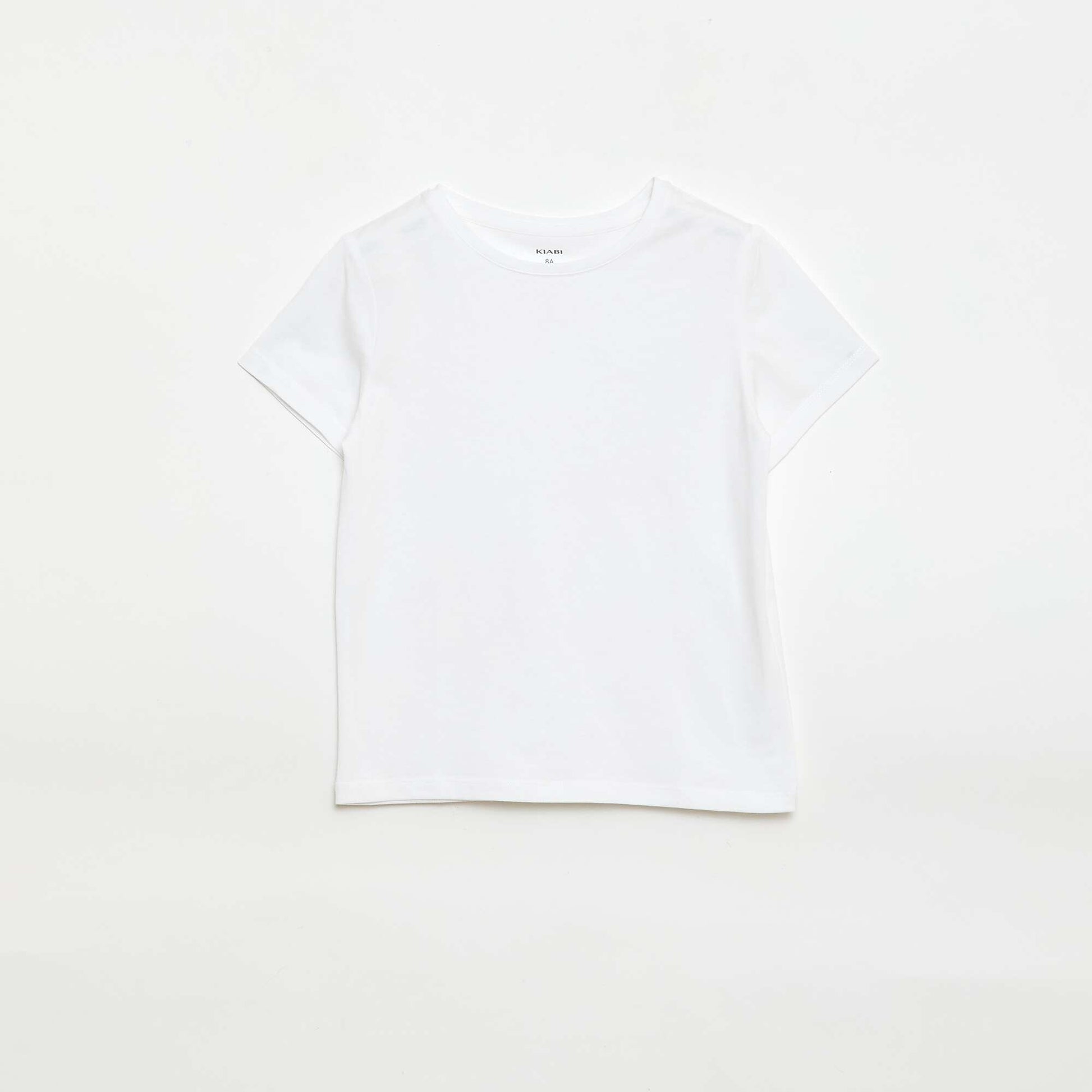 T-shirt en maille jersey à manches longues BLANC