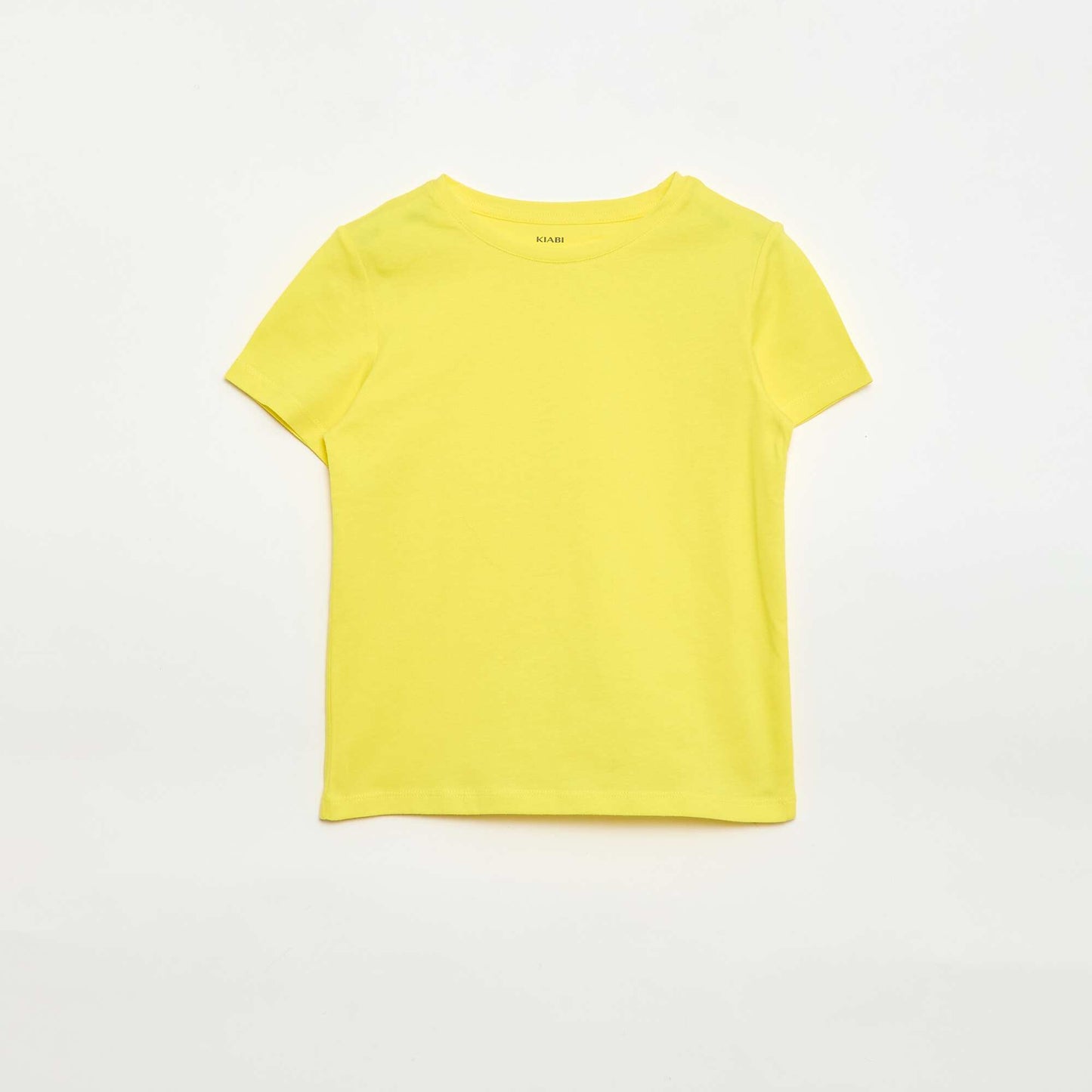 T-shirt en maille jersey à manches longues JAUNE