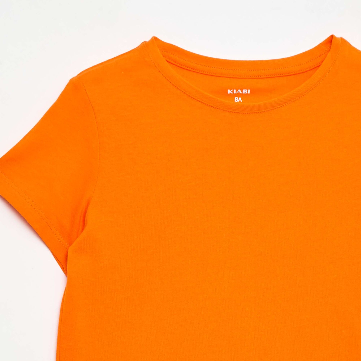 T-shirt en maille jersey à manches longues ORANGE