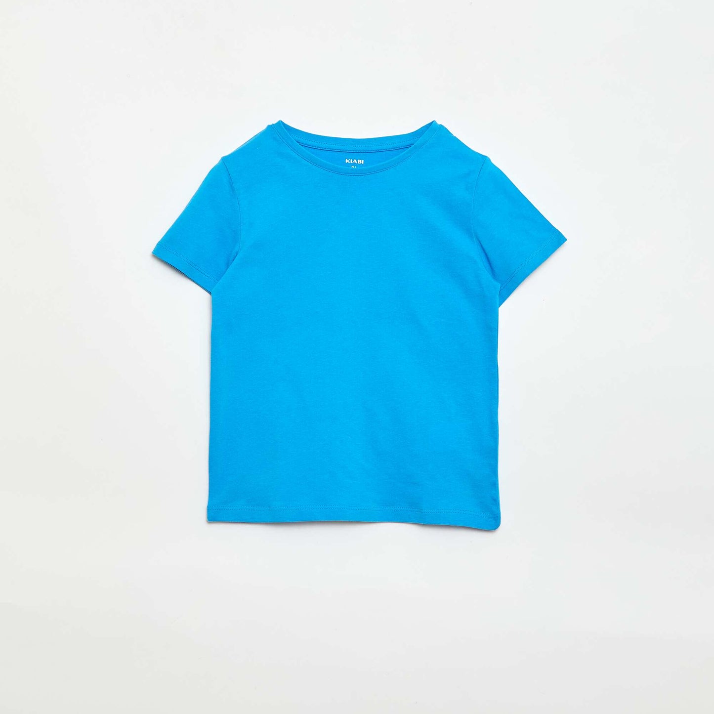 T-shirt en maille jersey à manches longues BLEU