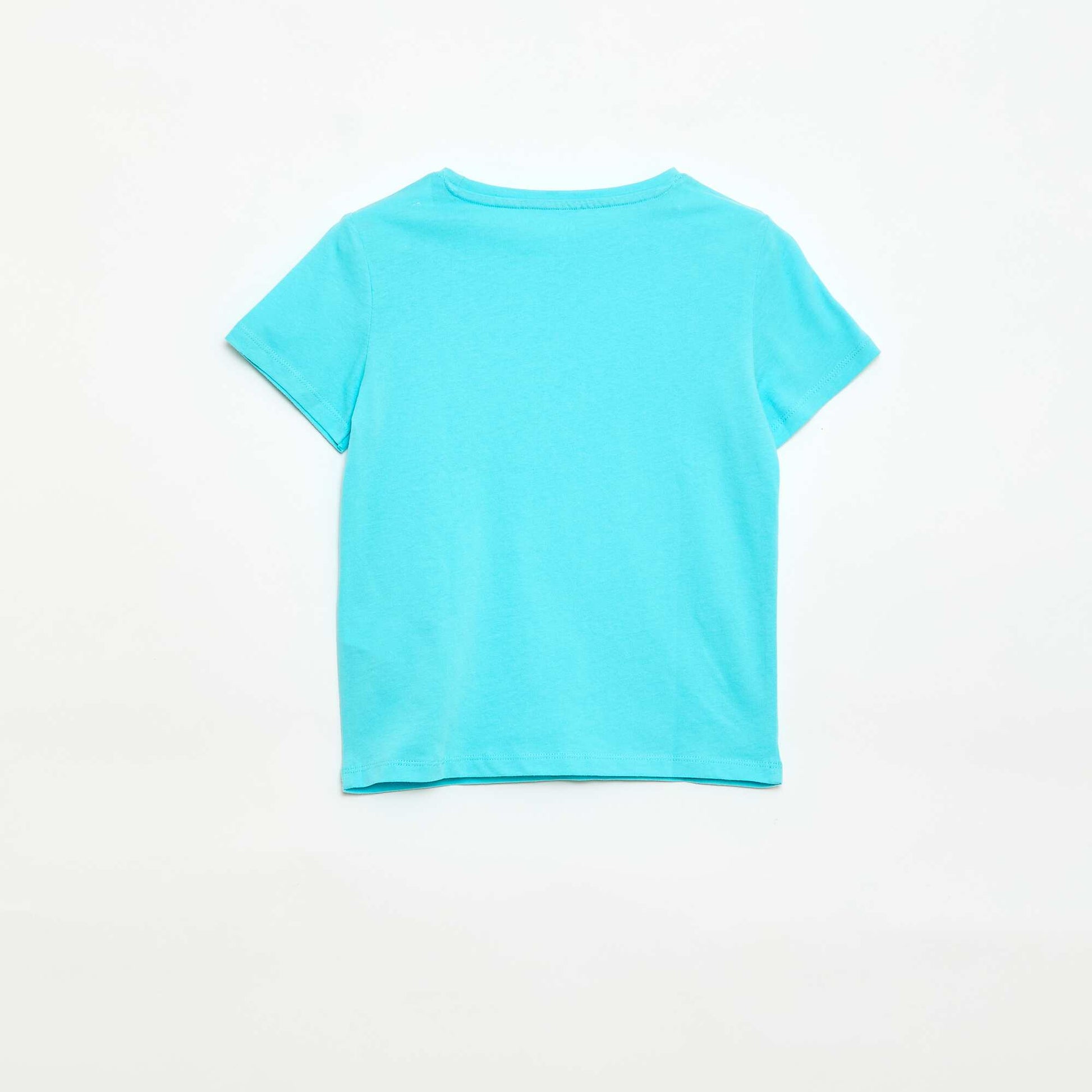 T-shirt en maille jersey à manches longues BLEU