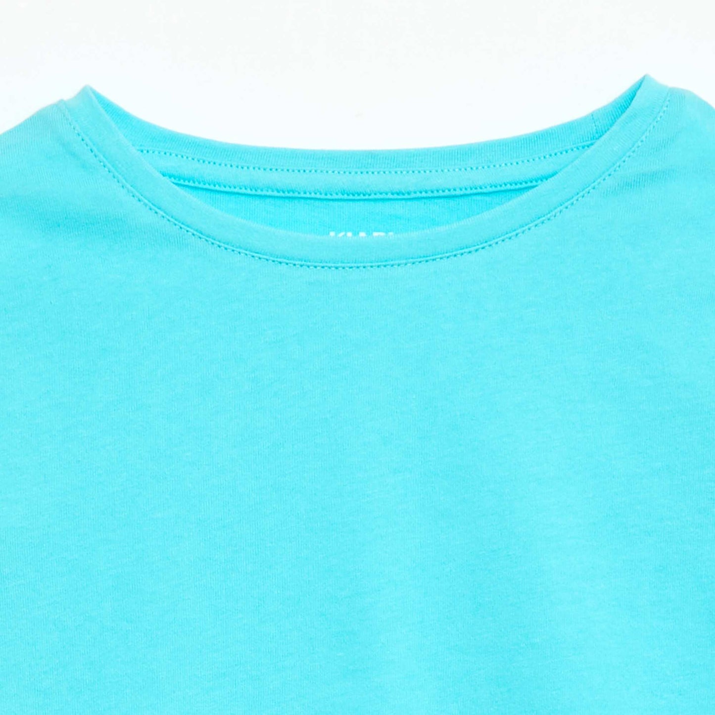 T-shirt en maille jersey à manches longues BLEU
