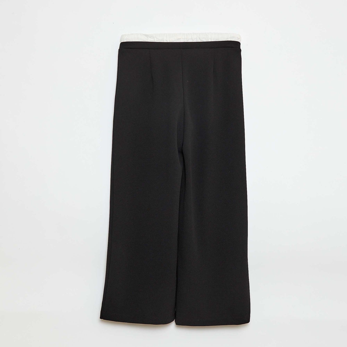 Pantalon large avec effet 2 en 1 avec style caleçon NOIR