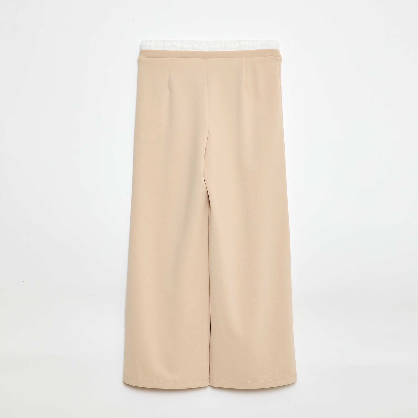 Pantalon large avec effet 2 en 1 avec style caleçon BEIGE