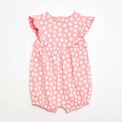 Barboteuse imprimée en coton ROSE