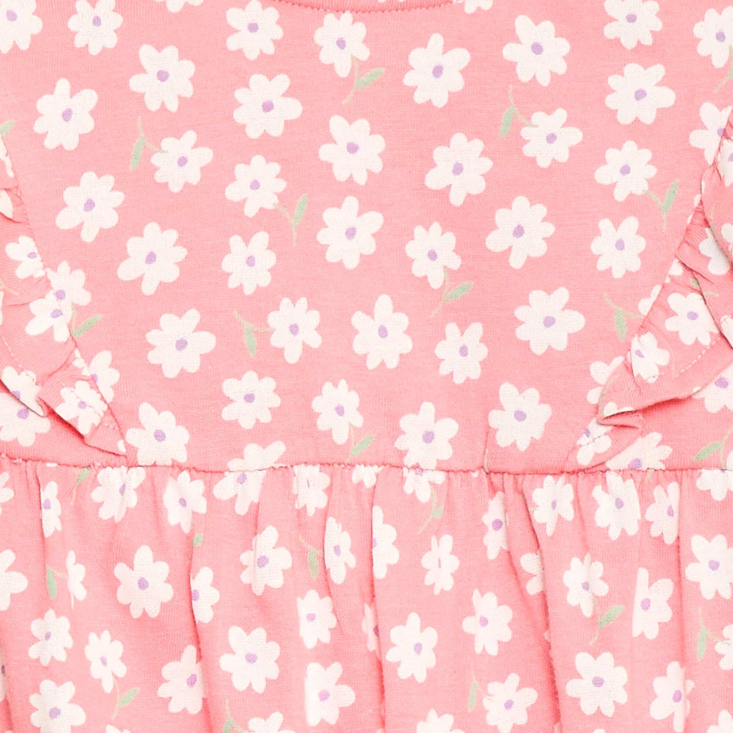Barboteuse imprimée en coton ROSE