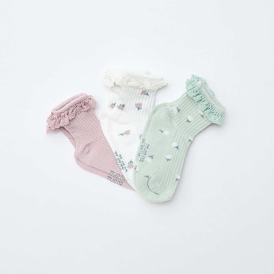 Lot de 3 chaussettes imprimées VERT
