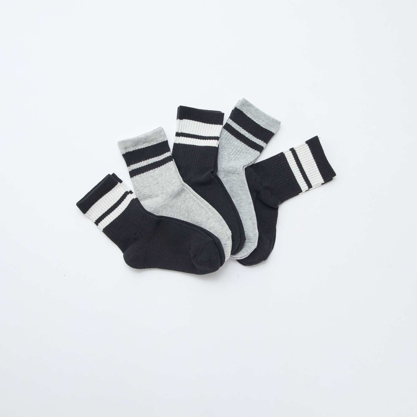 Lot de 5 chaussettes en coton NOIR