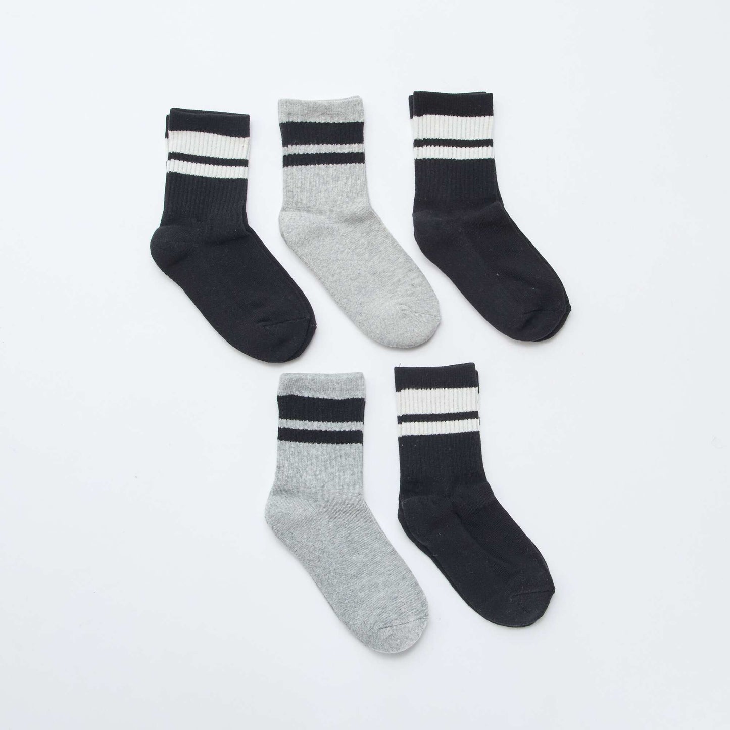 Lot de 5 chaussettes en coton NOIR