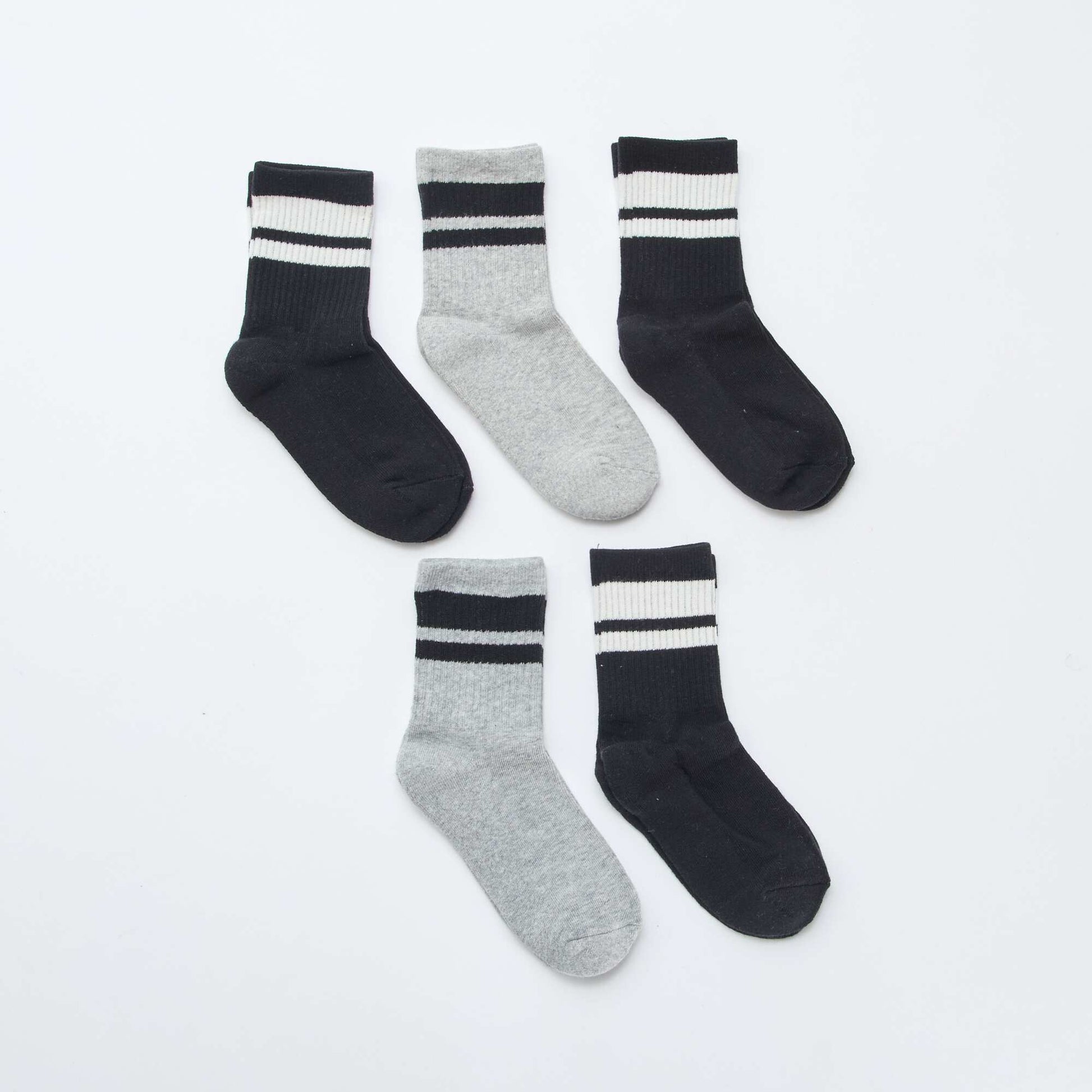 Lot de 5 chaussettes en coton NOIR