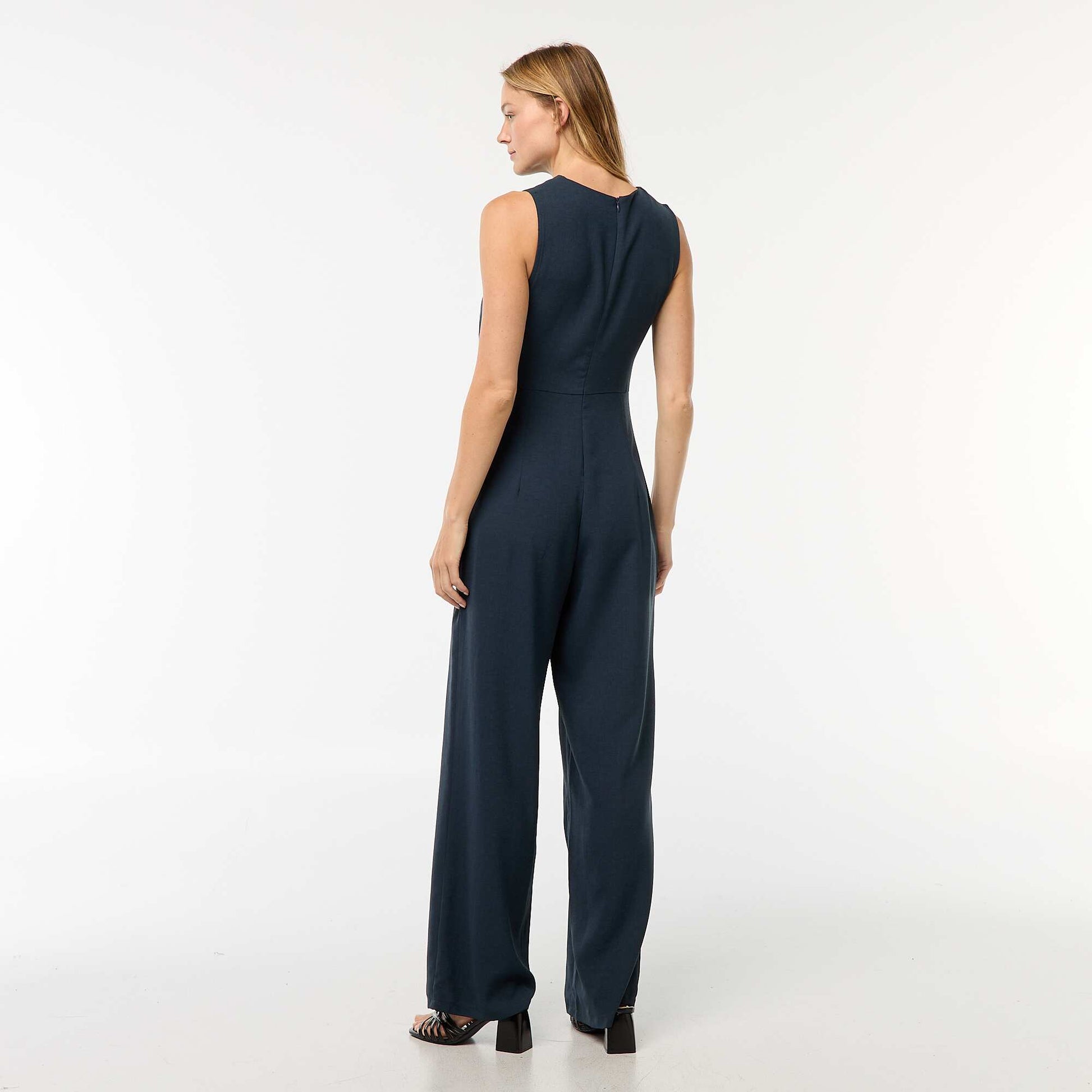 Combinaison pantalon effet twisté BLEU