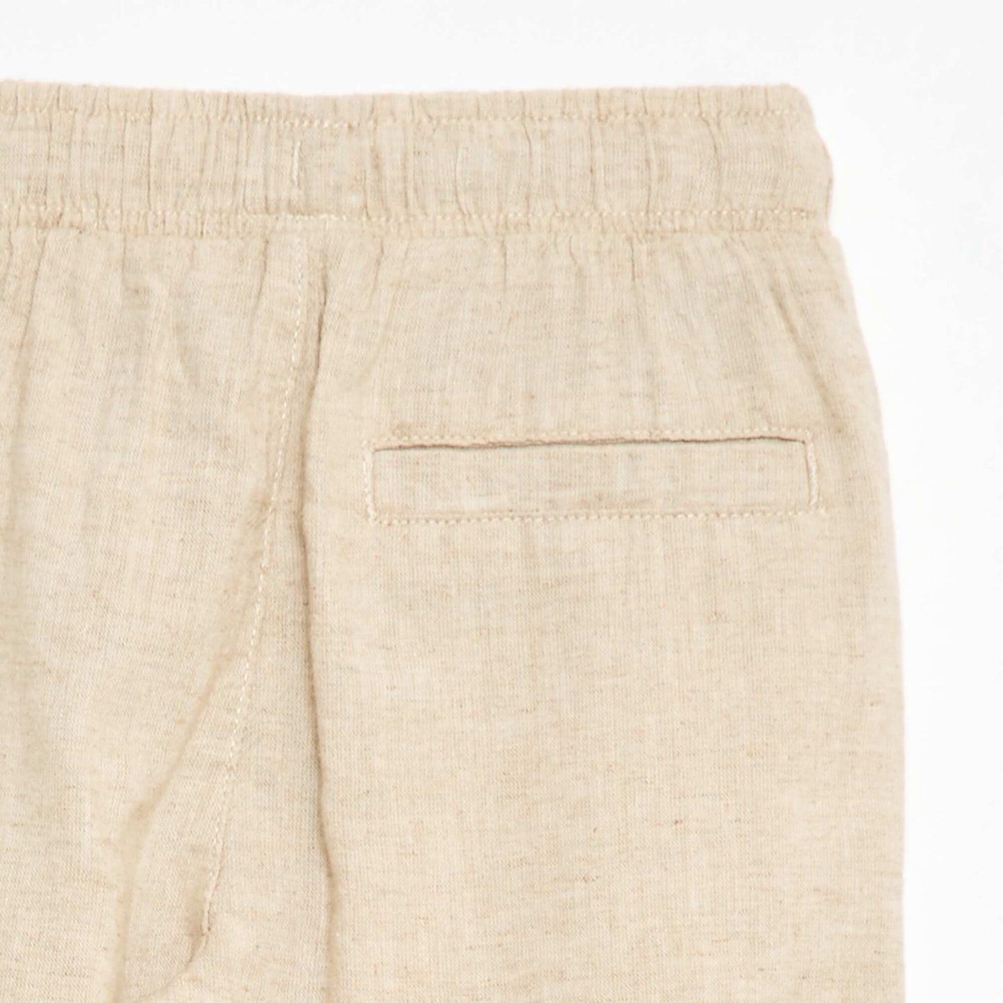 Pantalon en lin mélangé regular fit BEIGE