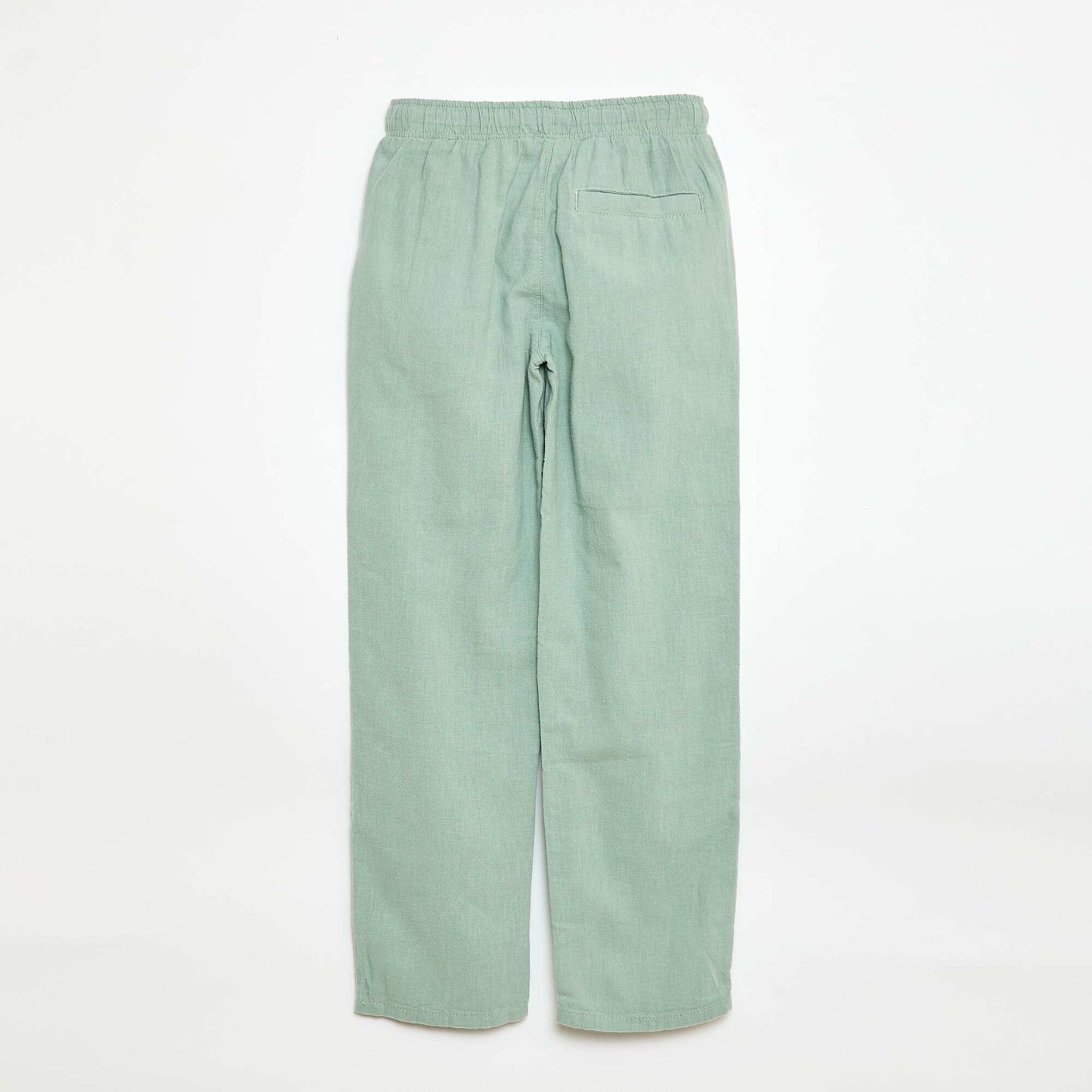 Pantalon en lin mélangé regular fit VERT