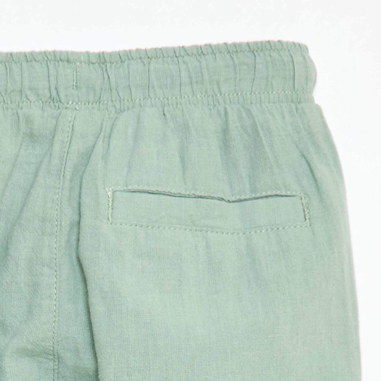 Pantalon en lin mélangé regular fit VERT