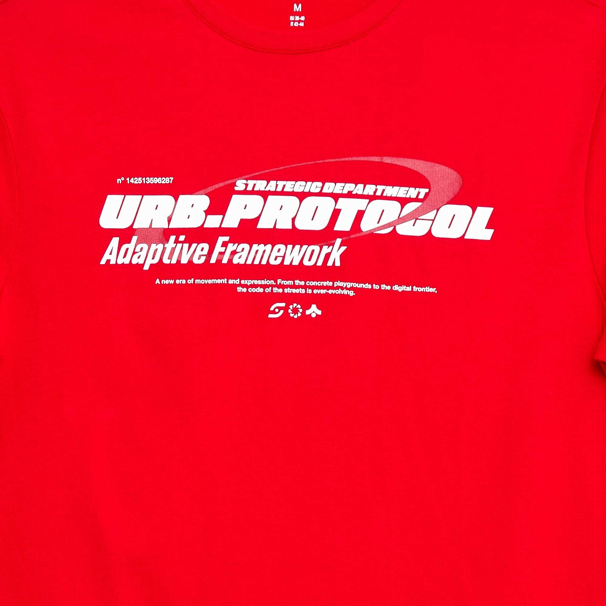 Tee-shirt imprimé à manches courtes ROUGE