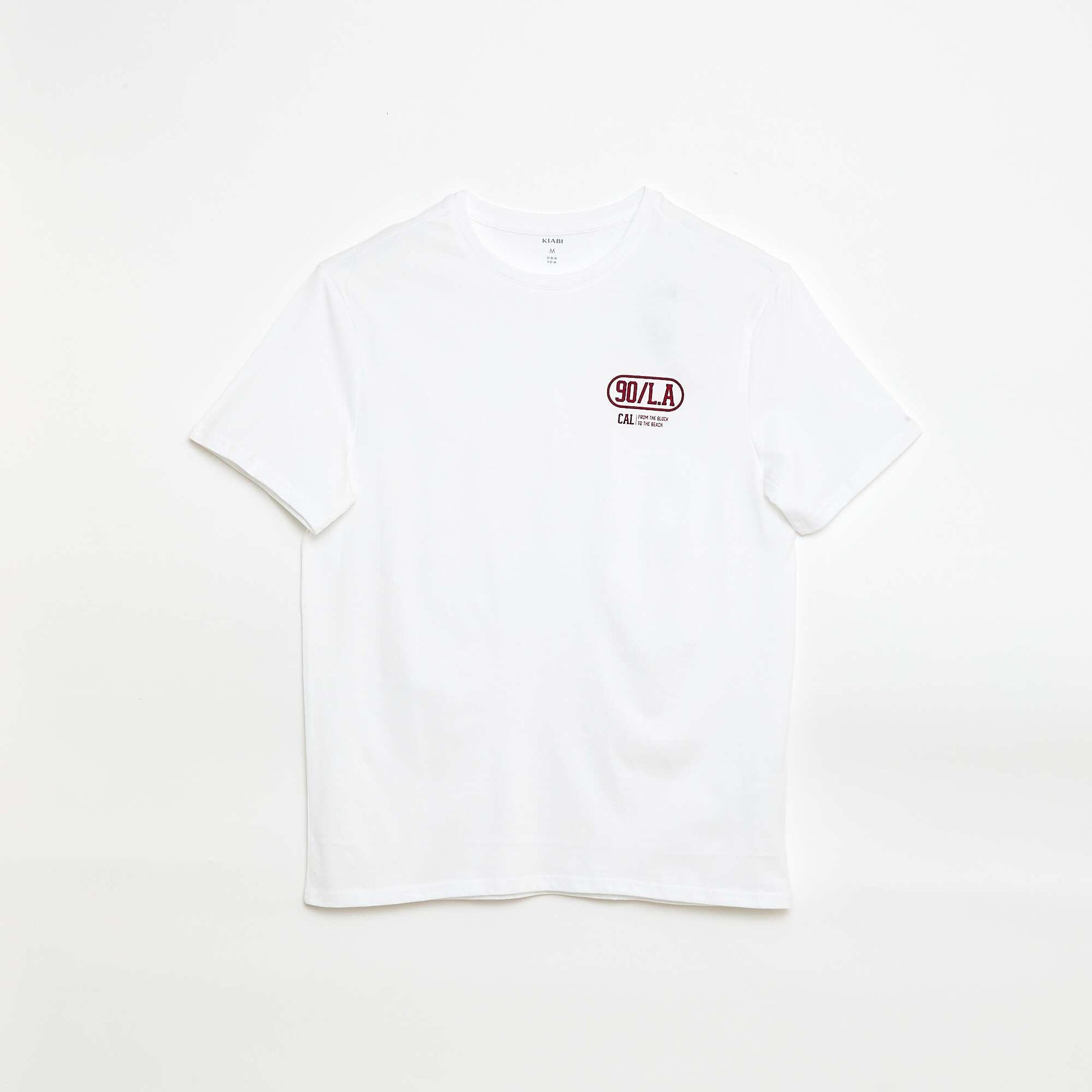 Tee-shirt imprimé à manches courtes BLANC