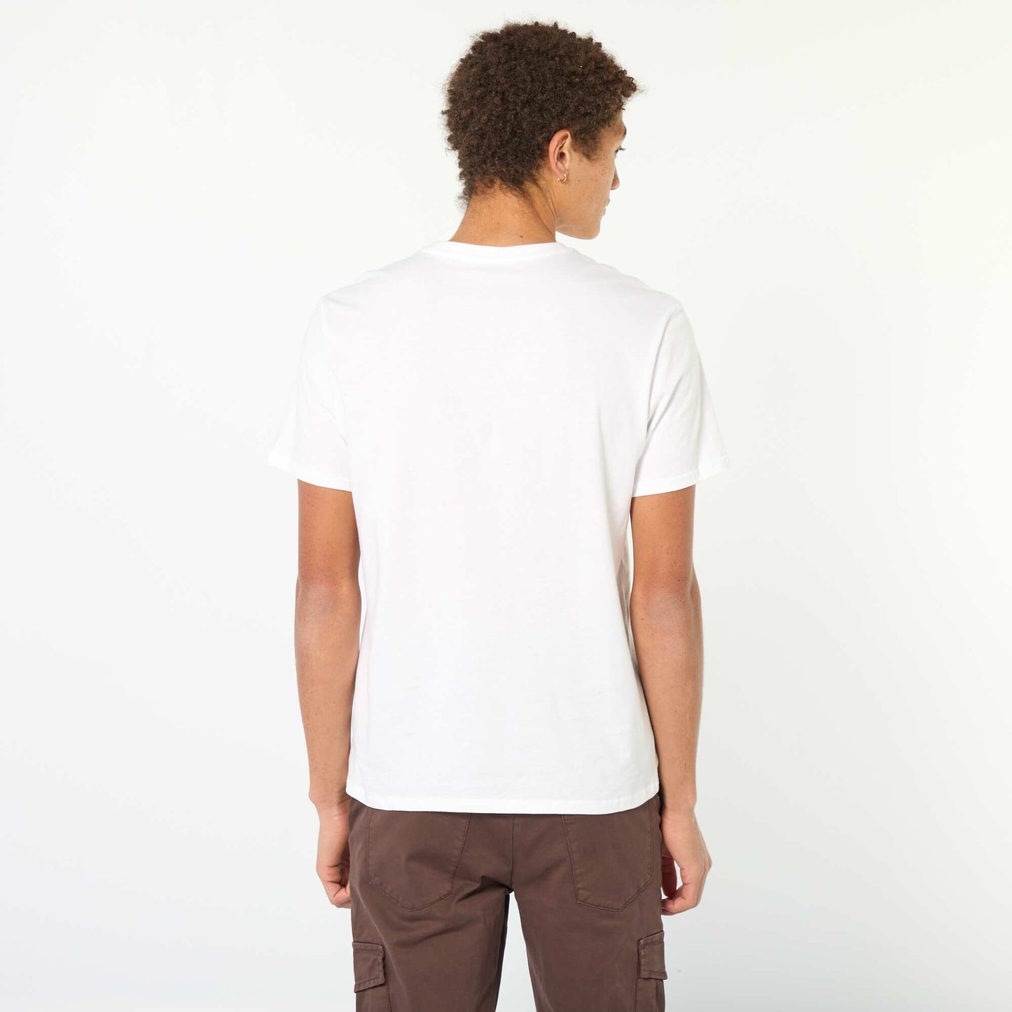 Tee-shirt imprimé à manches courtes BLANC
