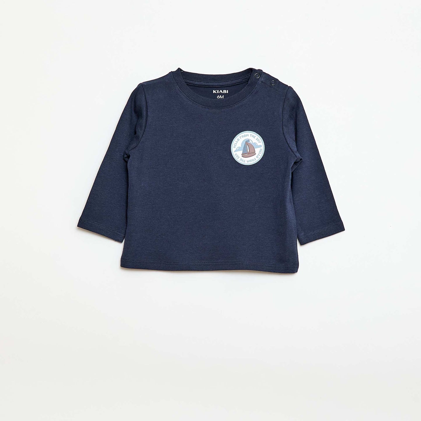 Lot de 2 t-shirts à manches courtes BLANC/BLEU