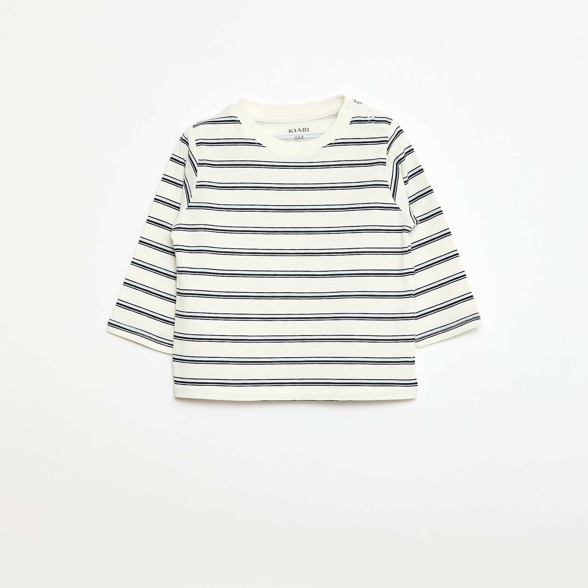 Lot de 2 t-shirts à manches courtes BLANC/BLEU
