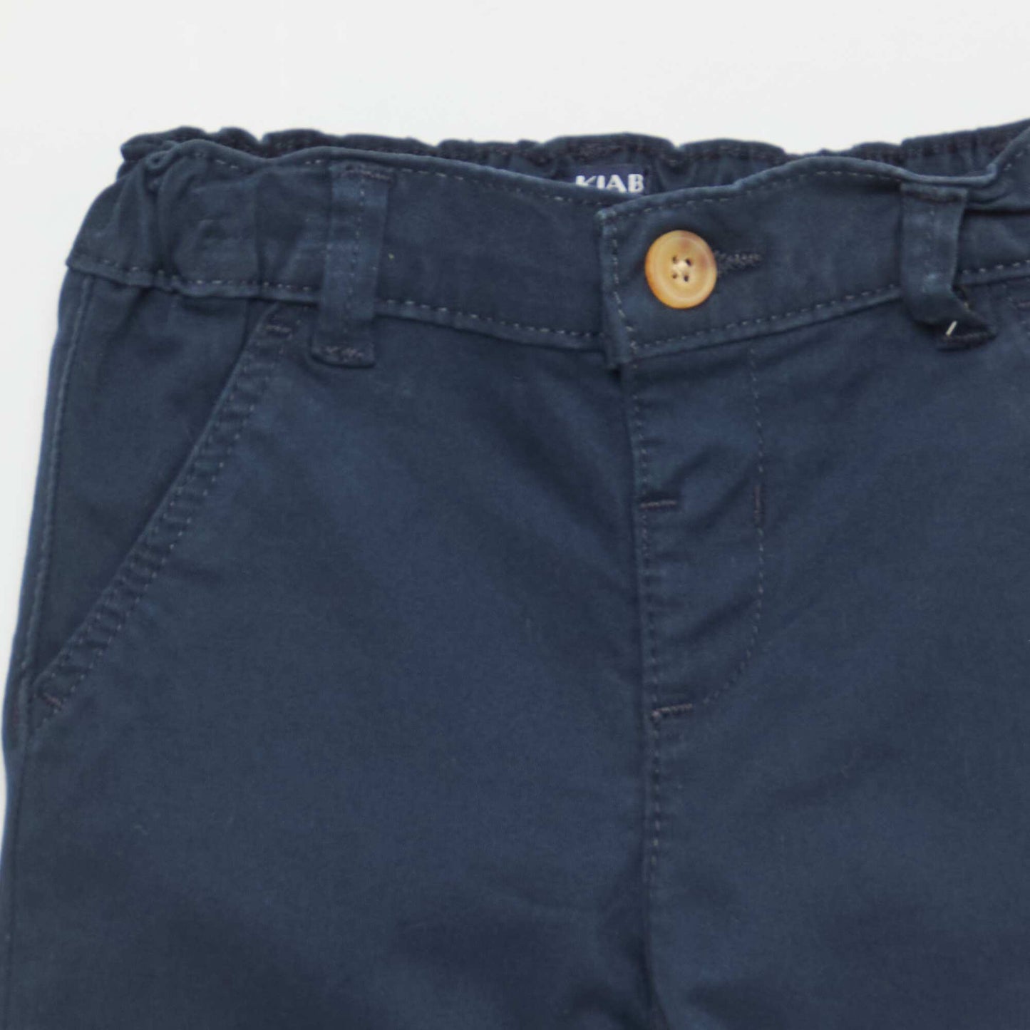 Chino droit en coton stretch BLEU