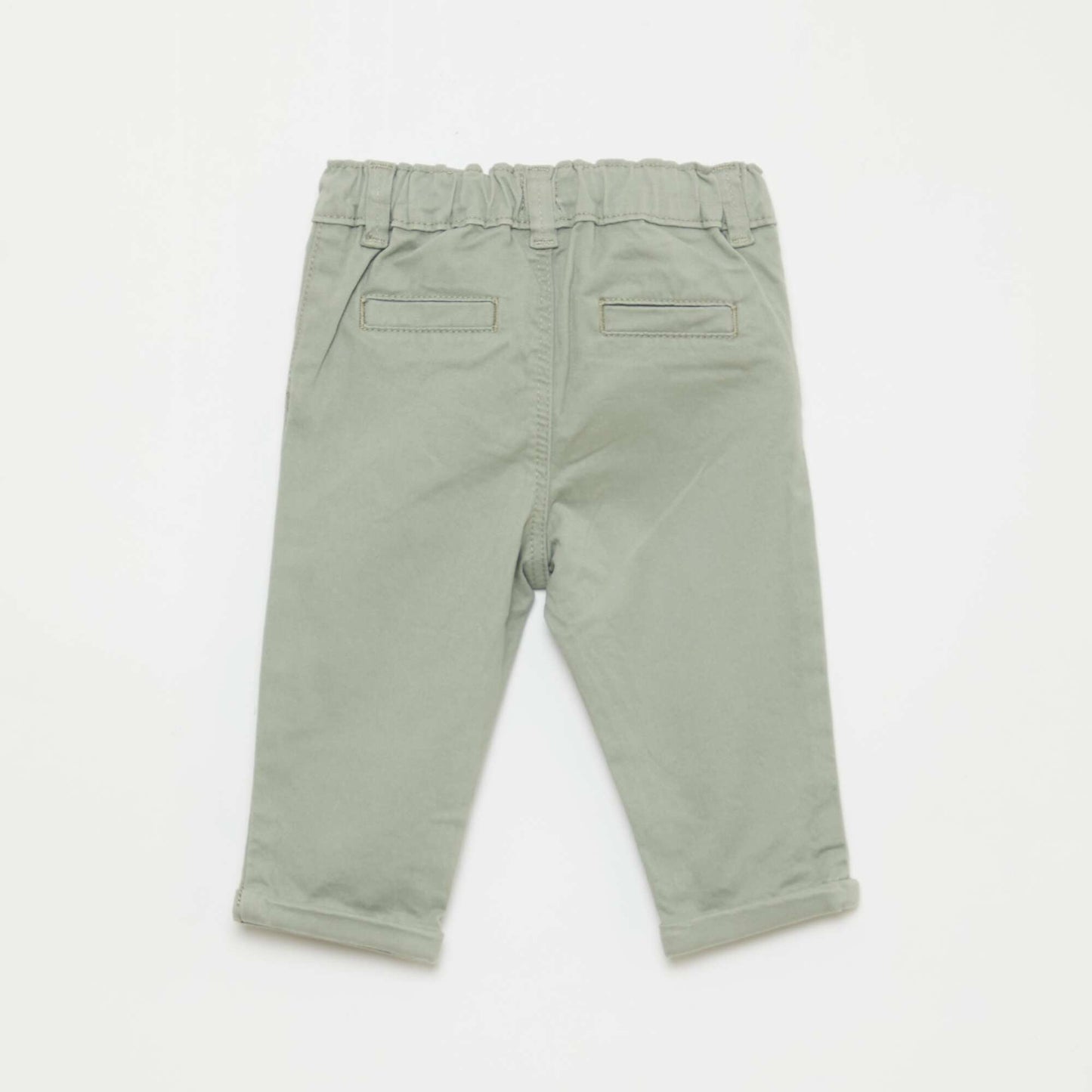 Chino droit en coton stretch VERT