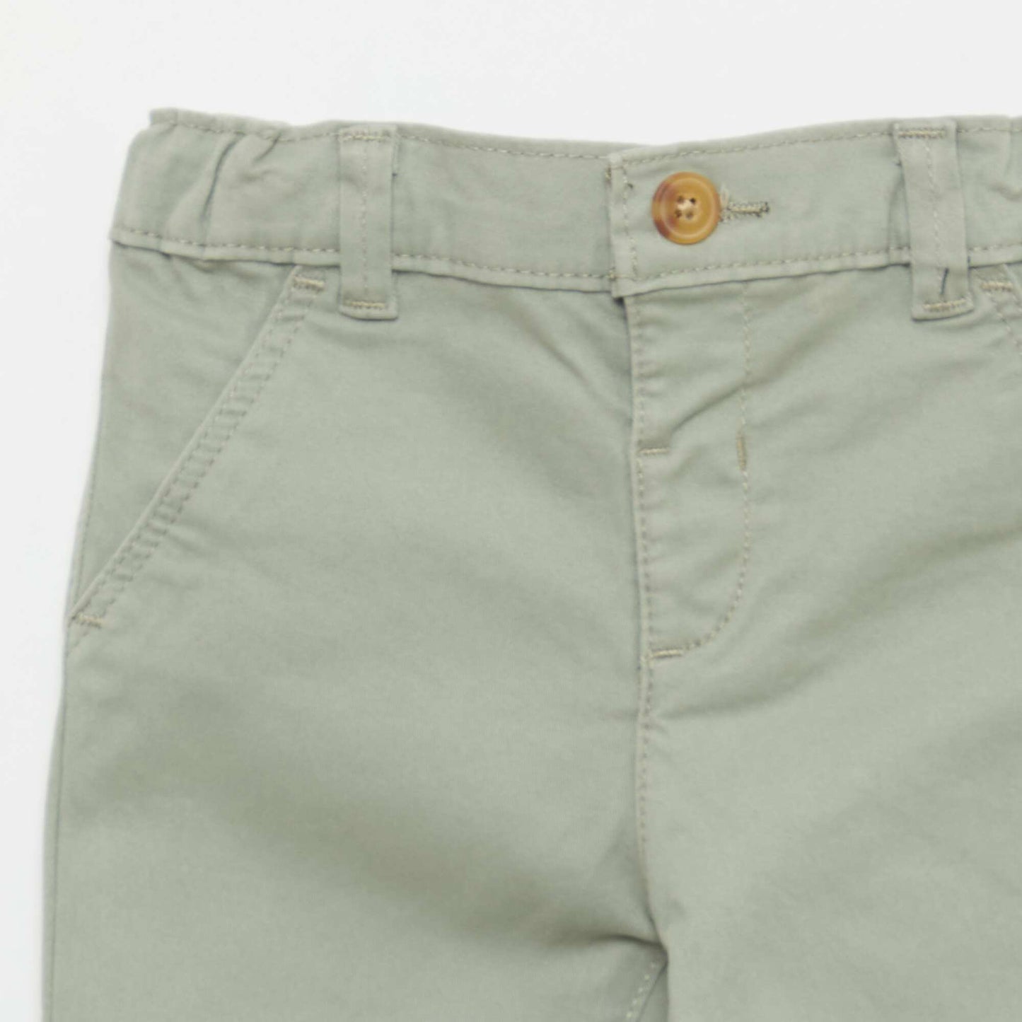 Chino droit en coton stretch VERT