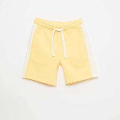 Bermuda en molleton (french-terry) JAUNE