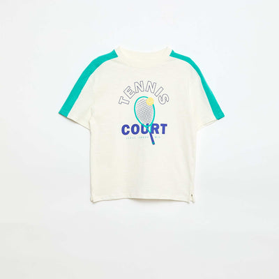 T-shirt à imprimé sport BLANC